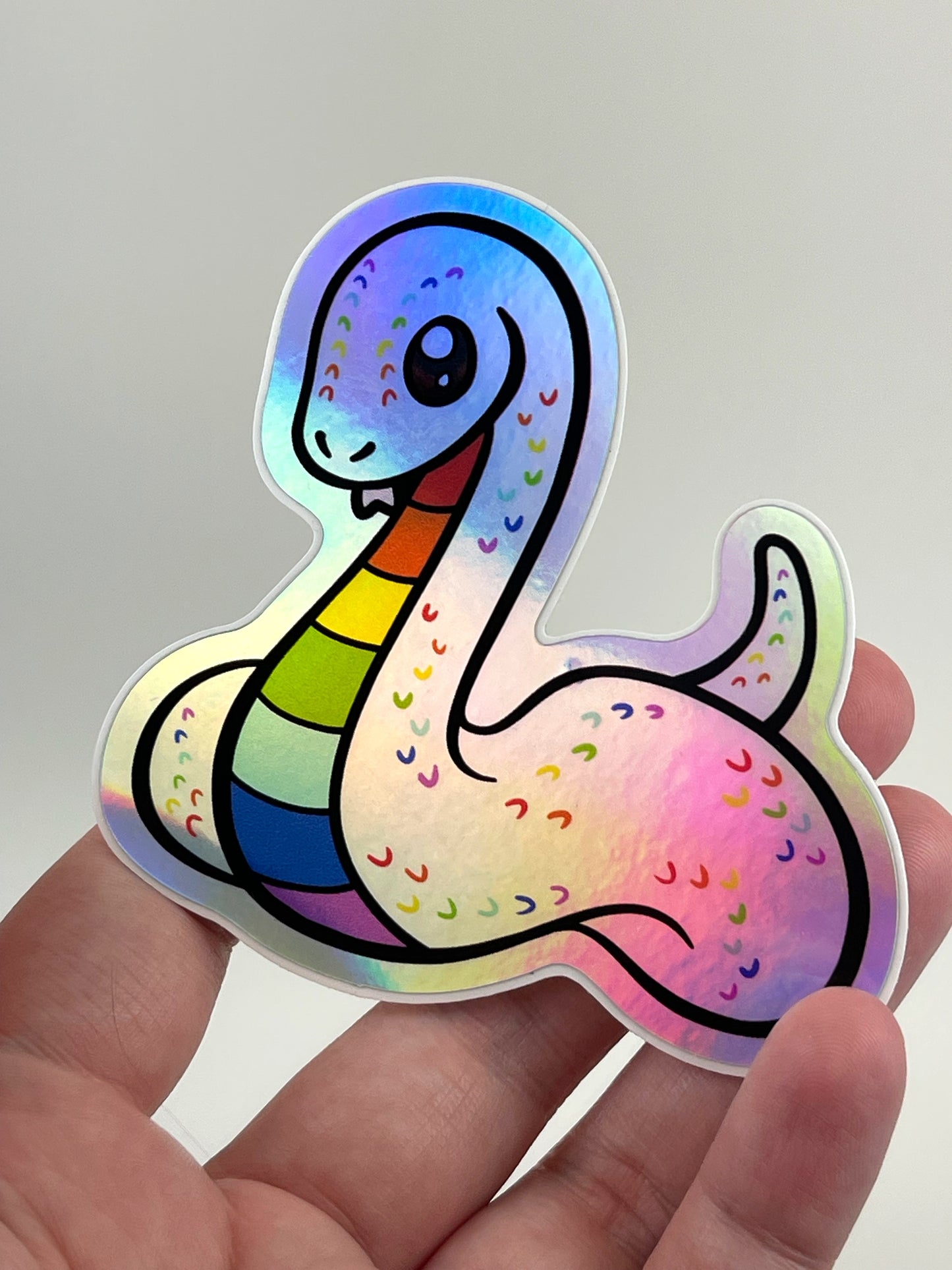 Autocollant holographique de fierté de serpent python royal