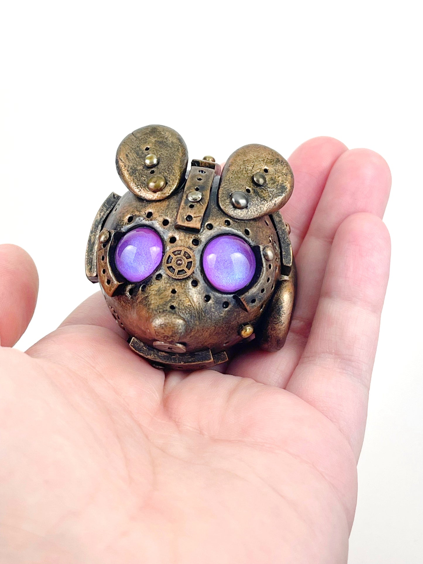 Sculpture de souris Steampunk faite à la main, pièce unique