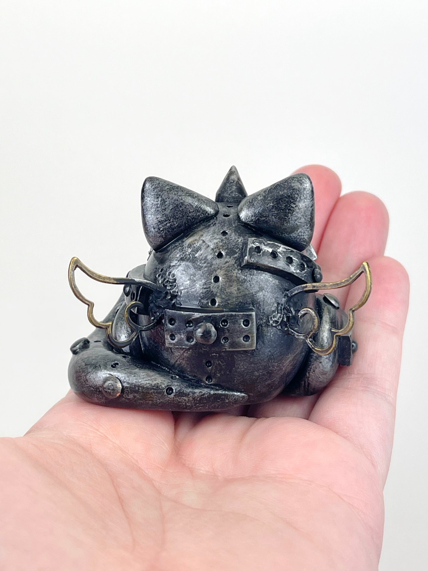Sculpture de chat Steampunk faite à la main, pièce unique