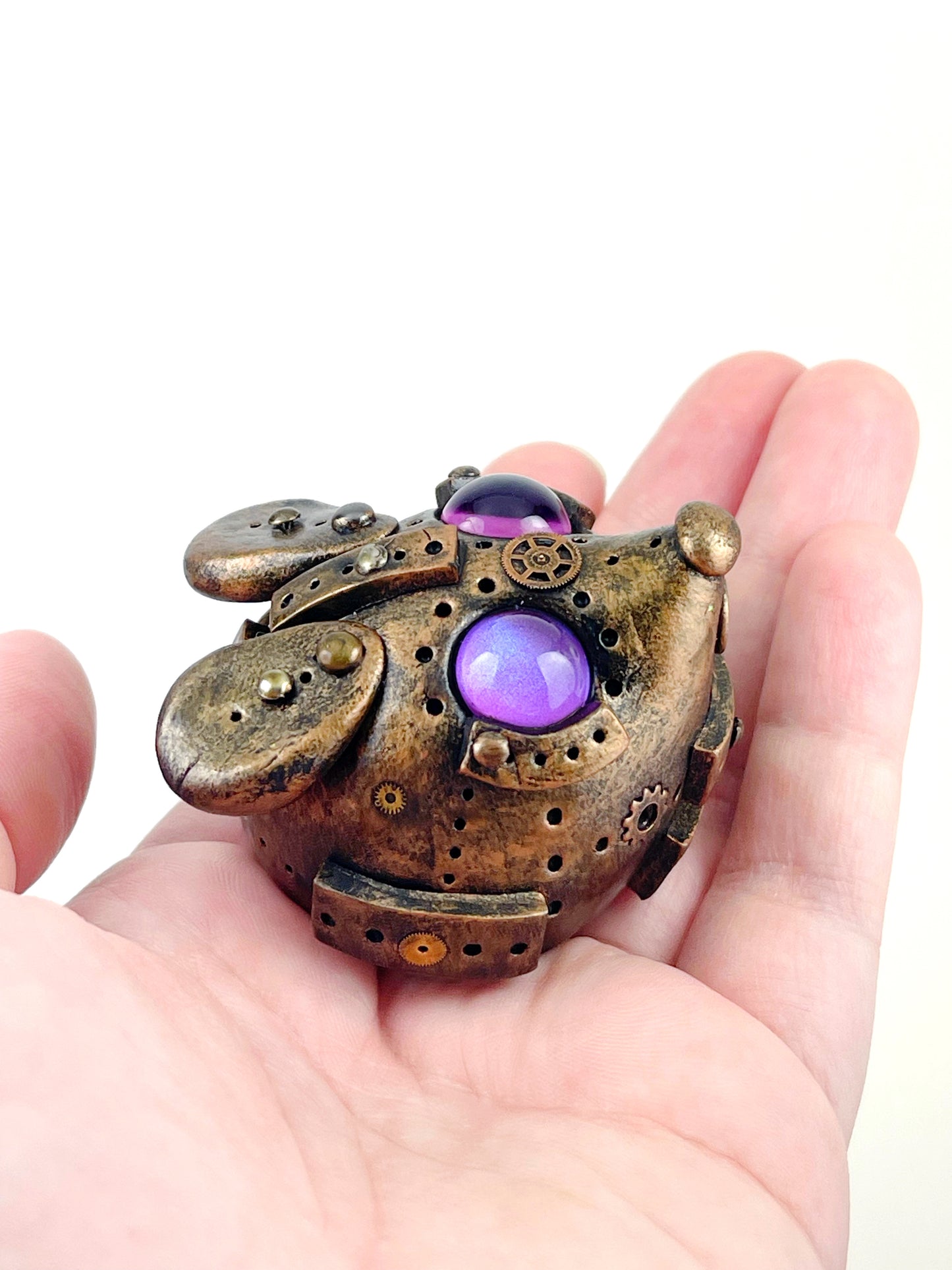 Sculpture de souris Steampunk faite à la main, pièce unique