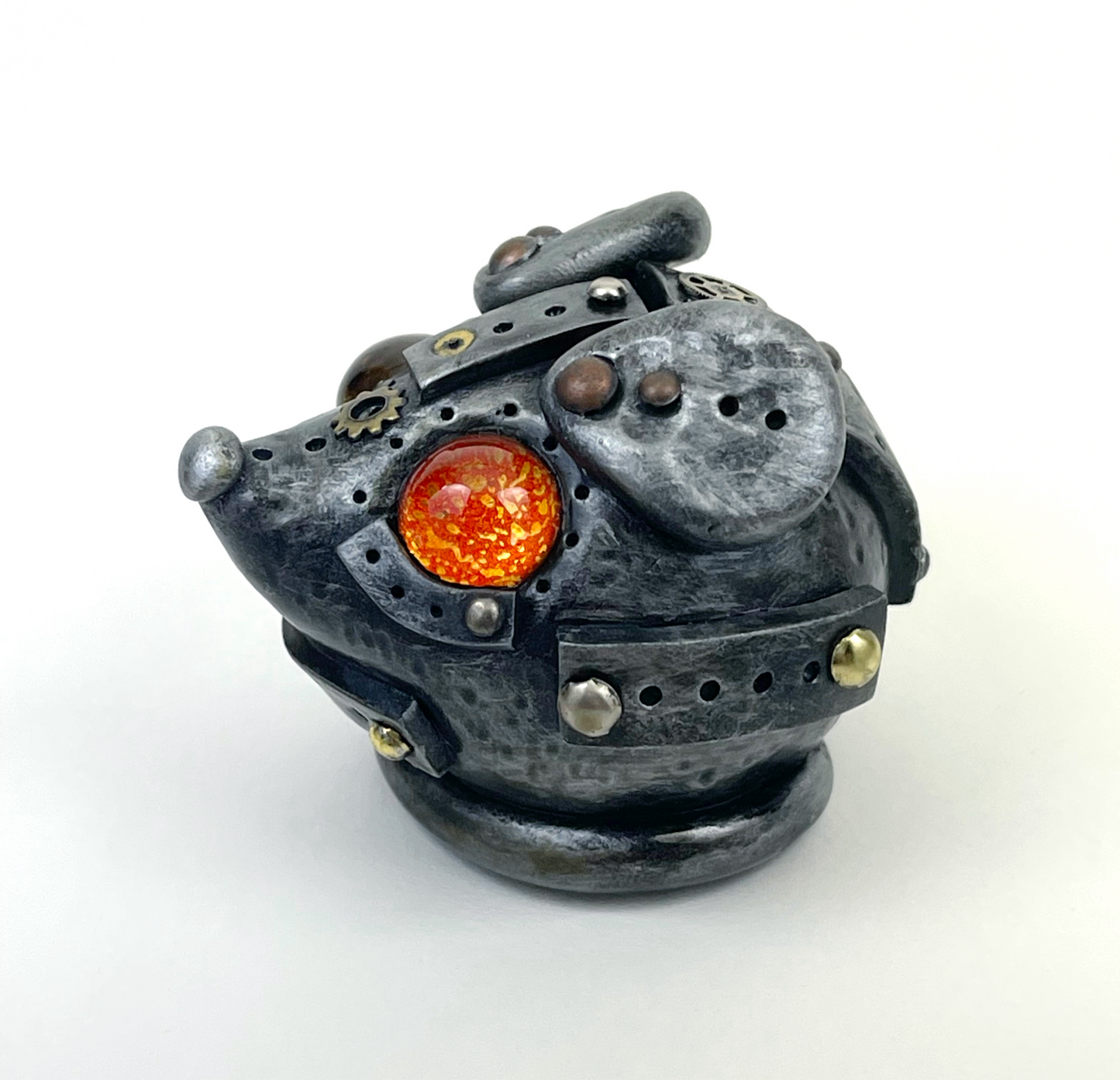 Sculpture de souris Steampunk faite à la main, pièce unique
