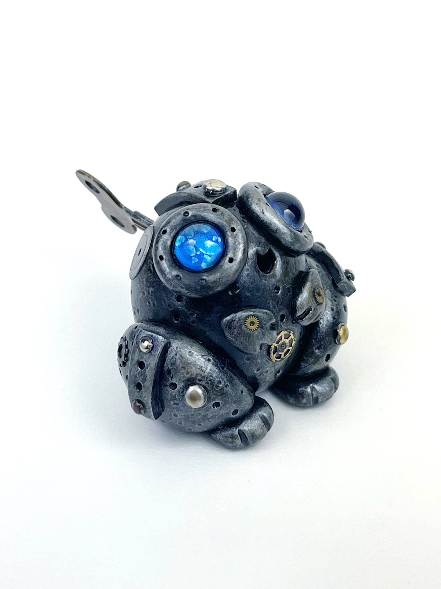 Sculpture de grenouille Steampunk faite à la main, pièce unique