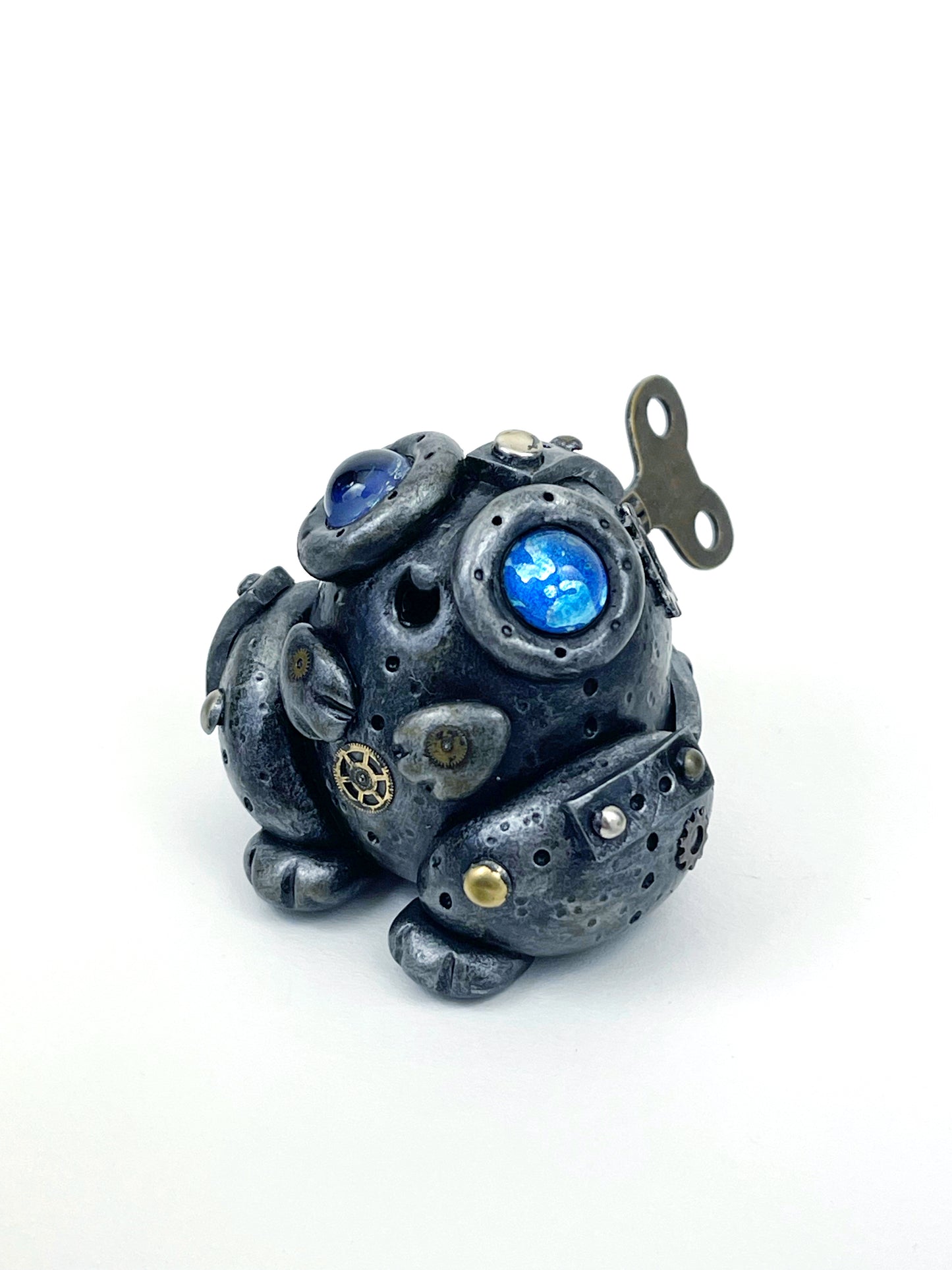 Sculpture de grenouille Steampunk faite à la main, pièce unique