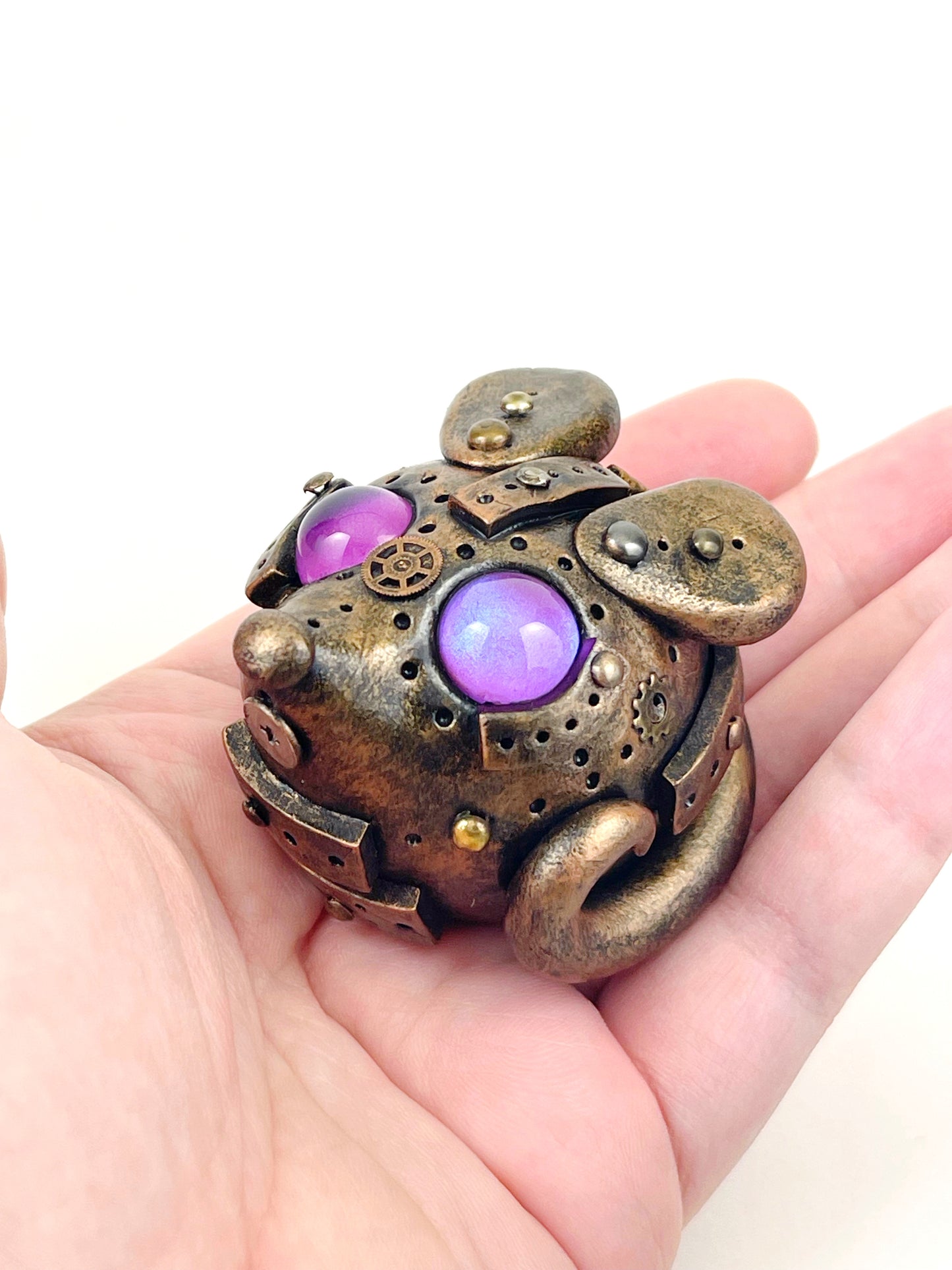 Sculpture de souris Steampunk faite à la main, pièce unique