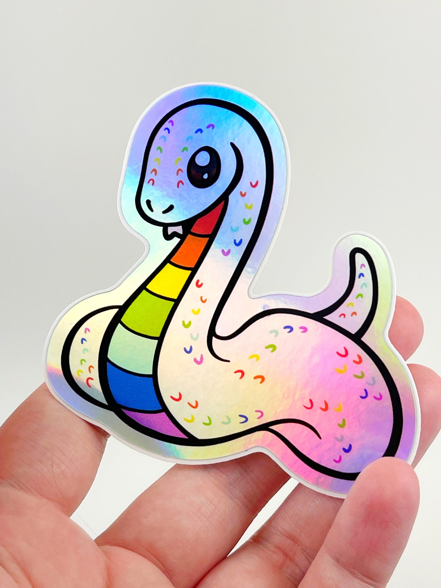Autocollant holographique de fierté de serpent python royal