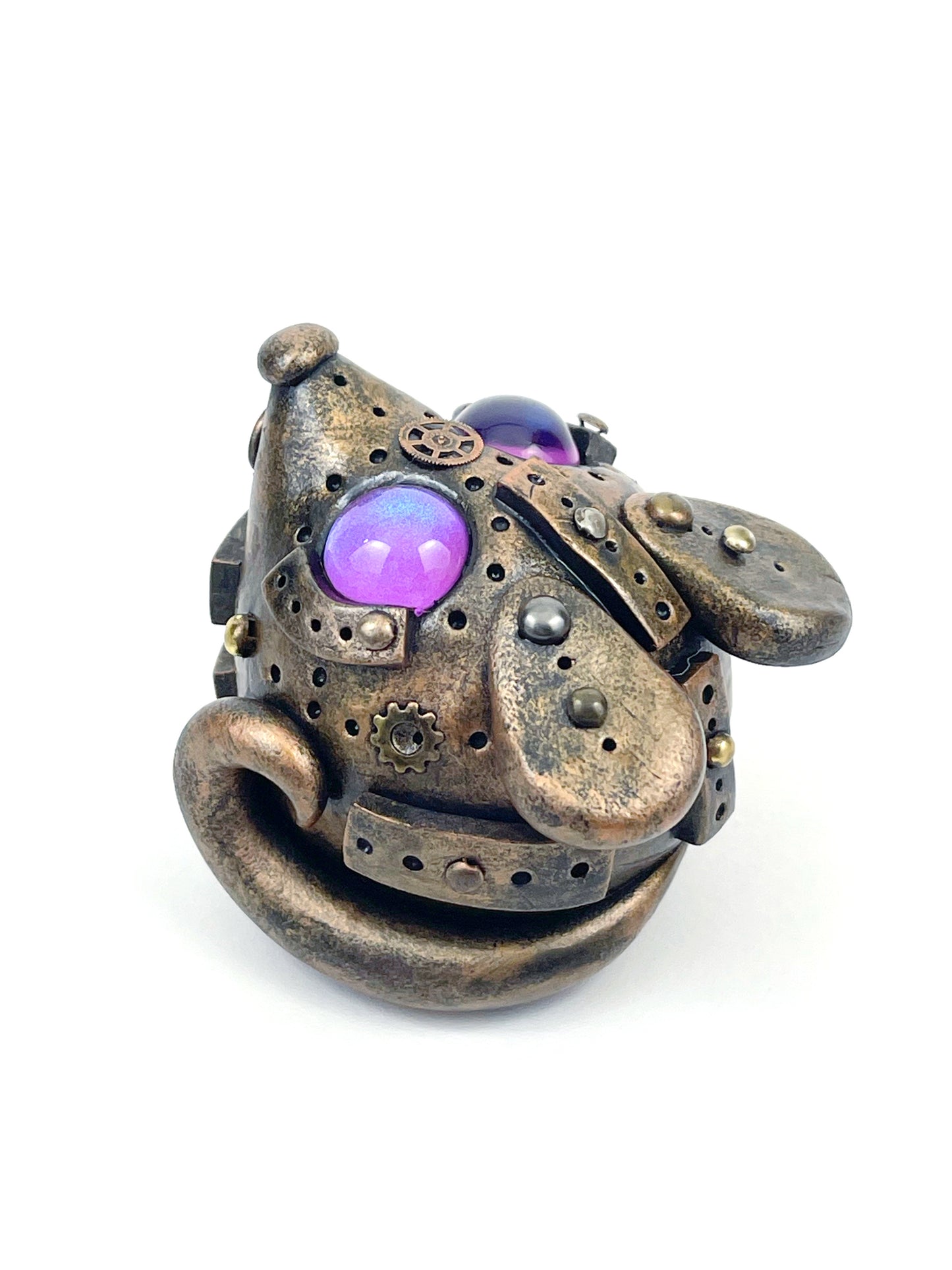 Sculpture de souris Steampunk faite à la main, pièce unique