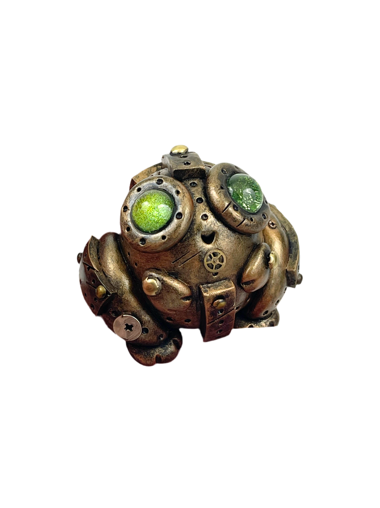 Sculpture de grenouille Steampunk faite à la main, pièce unique