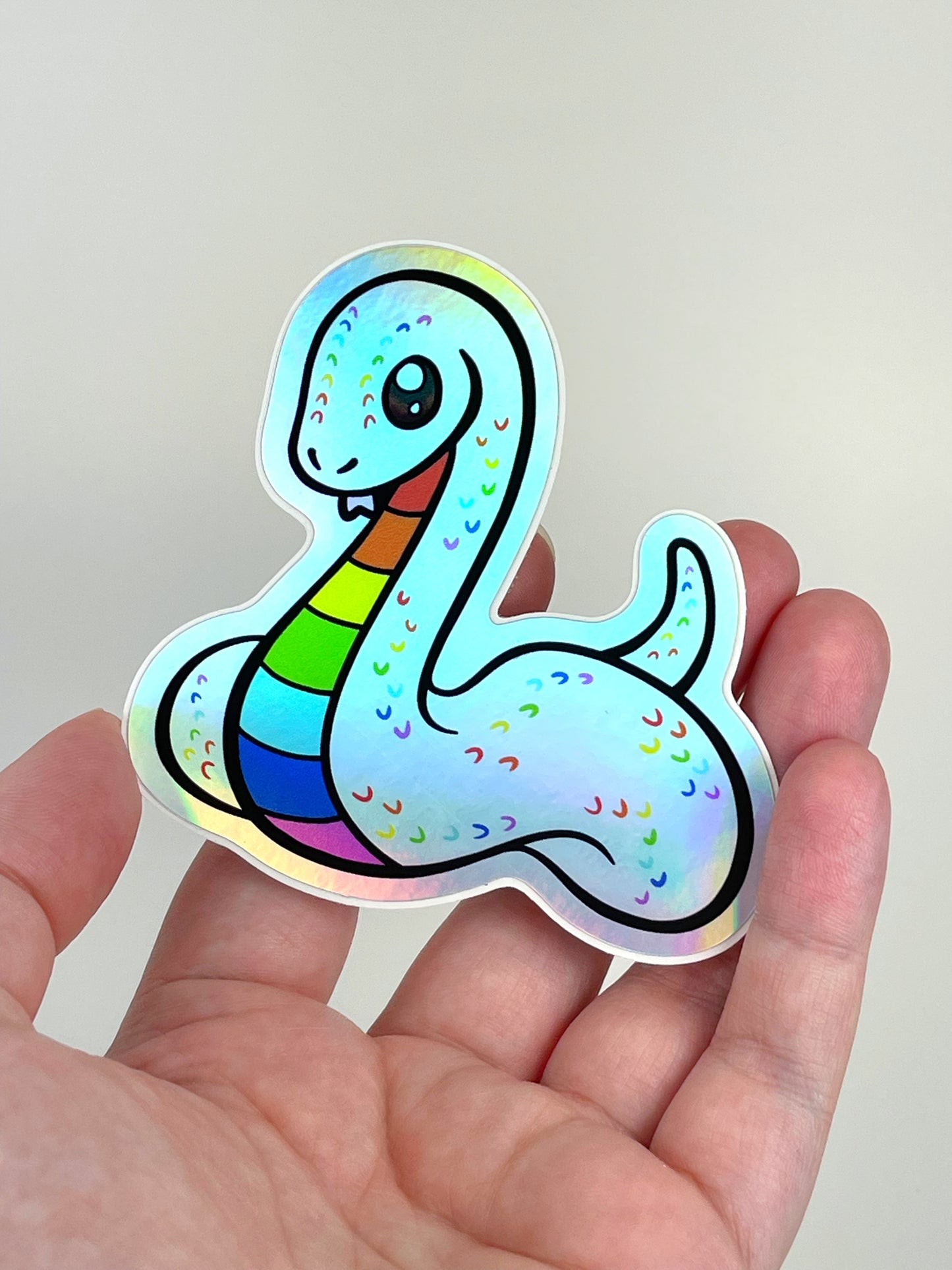 Autocollant holographique de fierté de serpent python royal