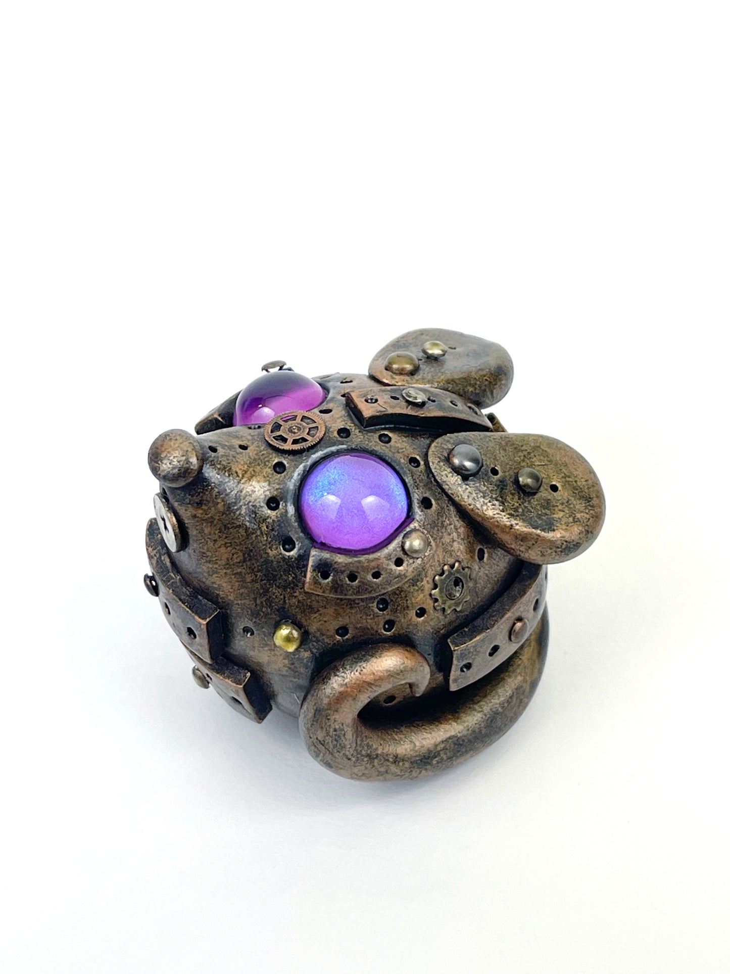 Sculpture de souris Steampunk faite à la main, pièce unique