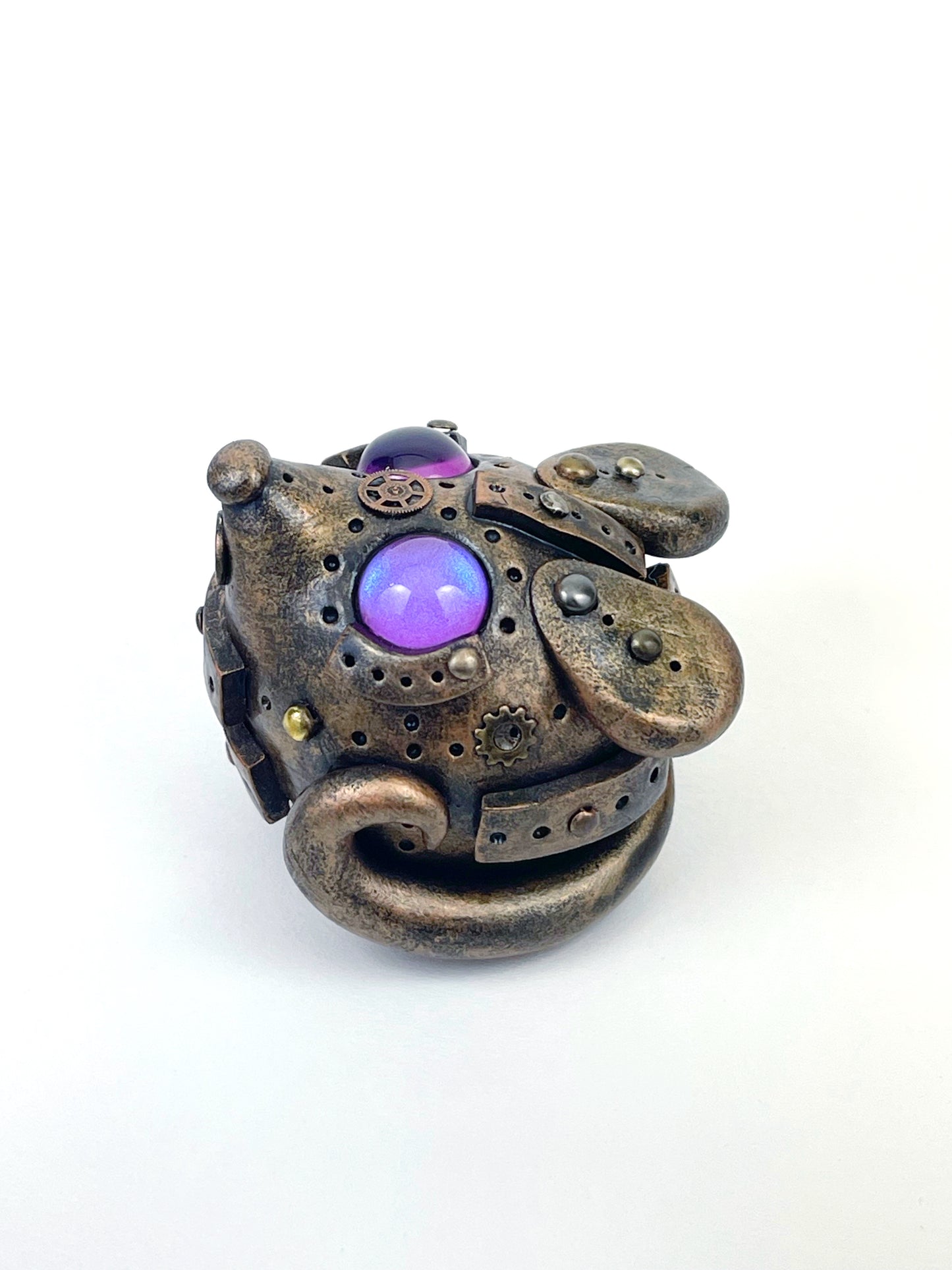 Sculpture de souris Steampunk faite à la main, pièce unique