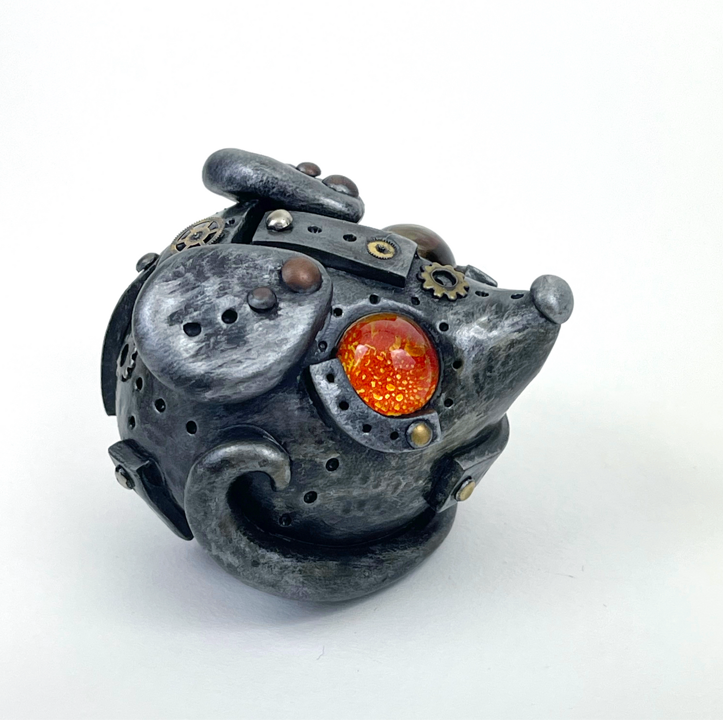 Sculpture de souris Steampunk faite à la main, pièce unique