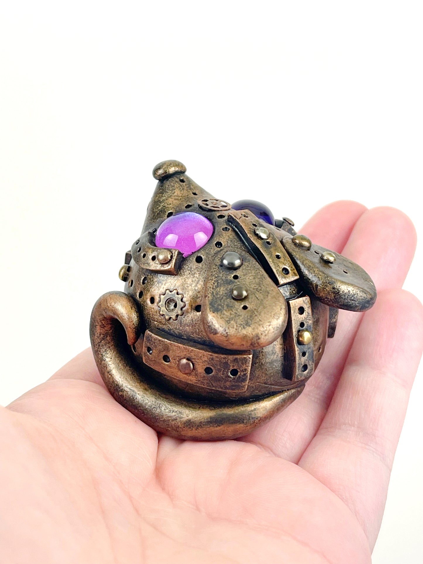 Sculpture de souris Steampunk faite à la main, pièce unique
