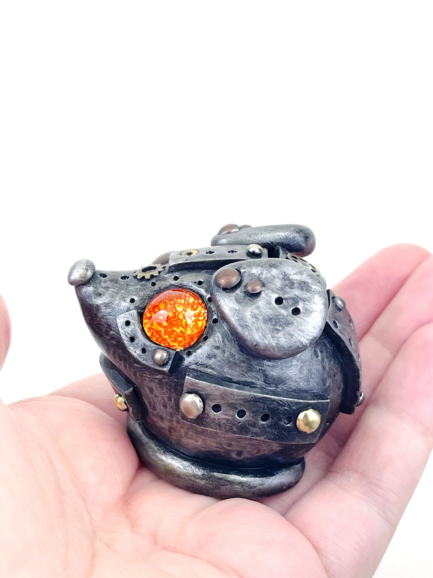 Sculpture de souris Steampunk faite à la main, pièce unique