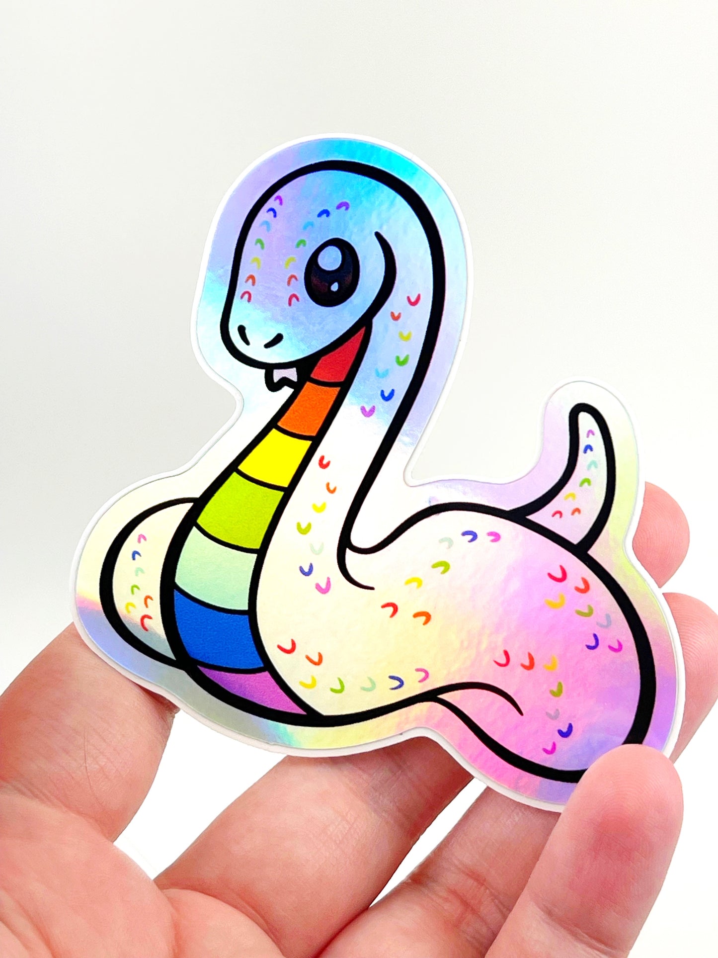 Autocollant holographique de fierté de serpent python royal