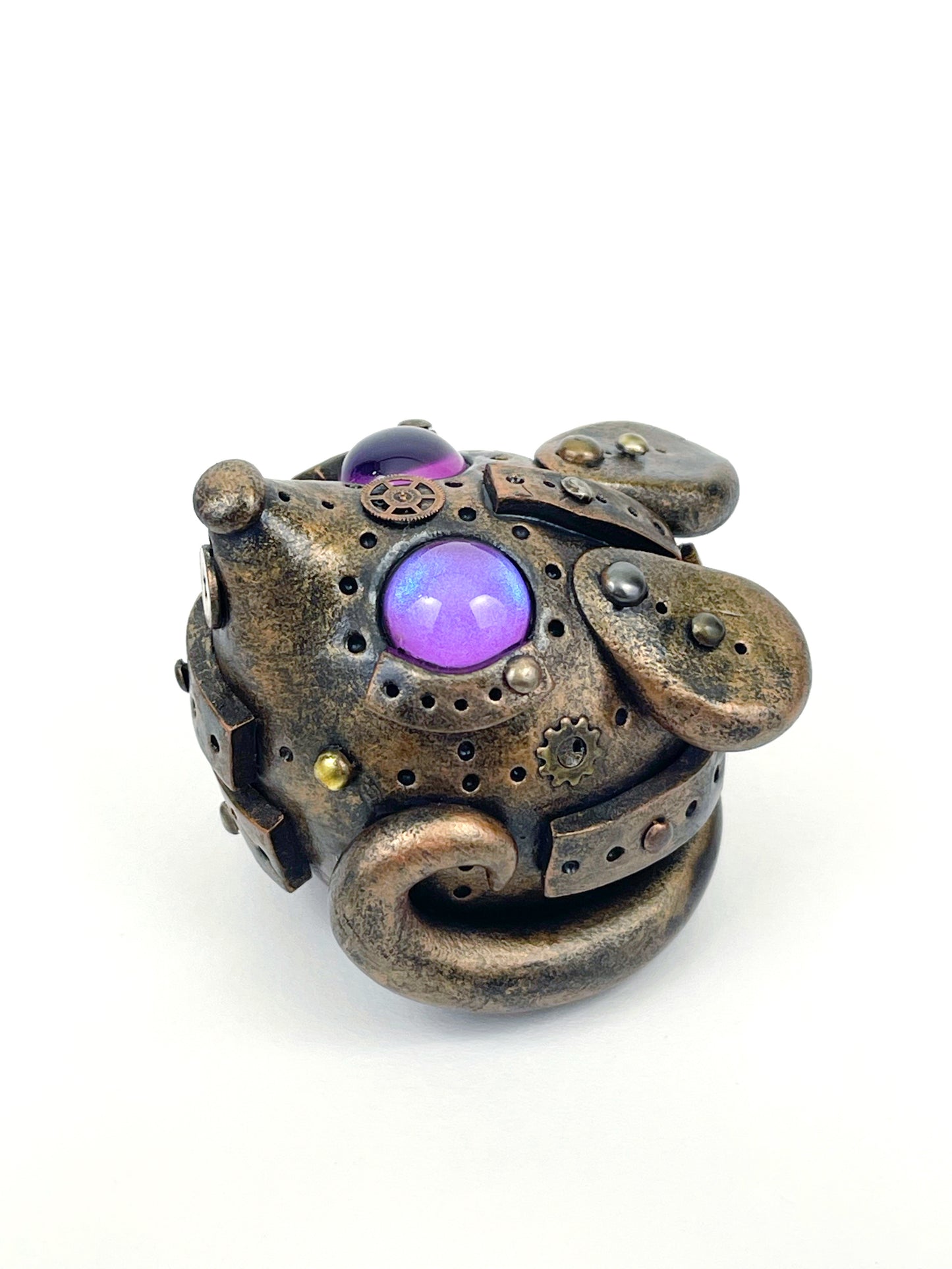 Sculpture de souris Steampunk faite à la main, pièce unique