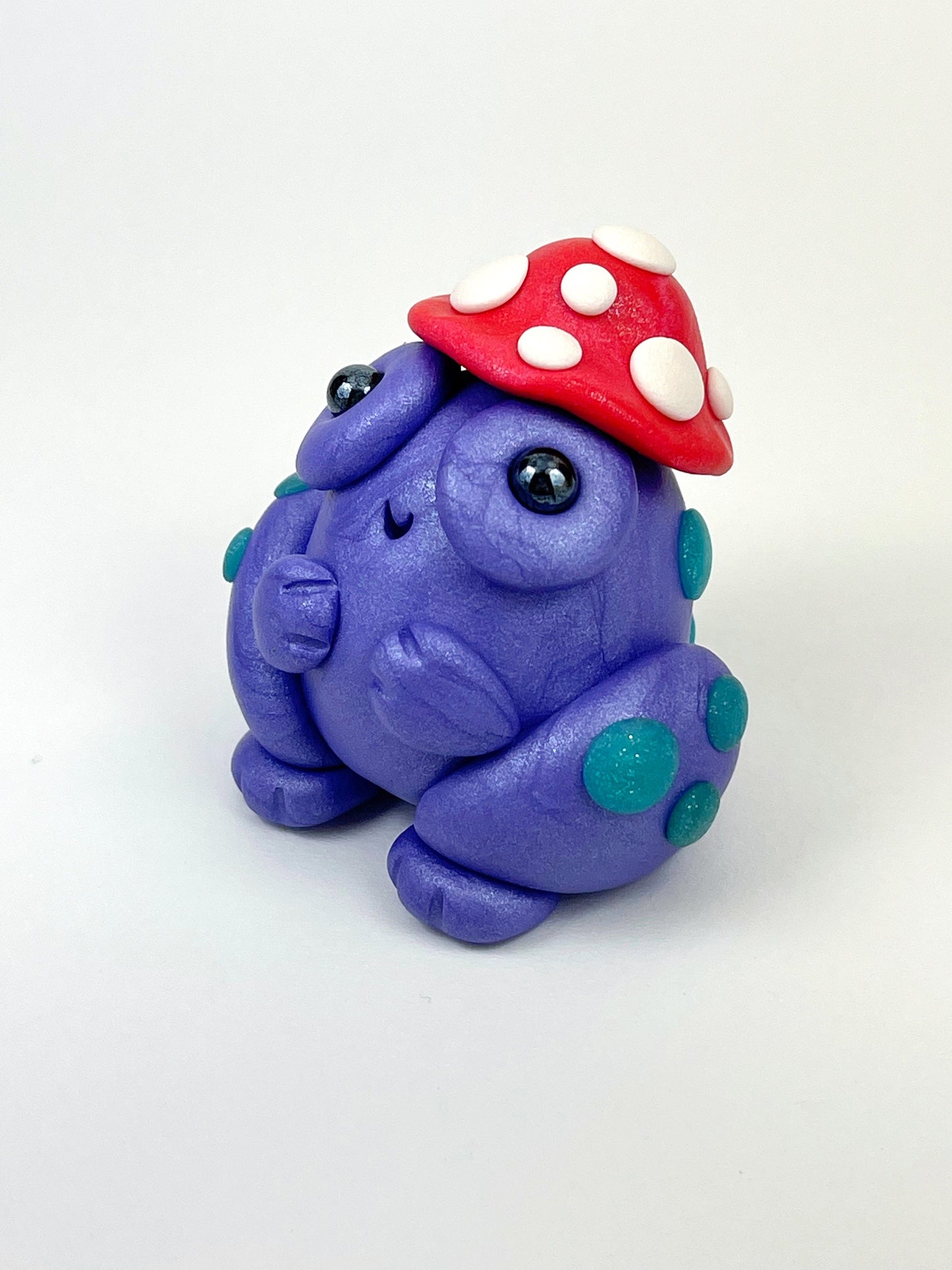 Handmade Mushroom Frog sculpture one of a kind ooak