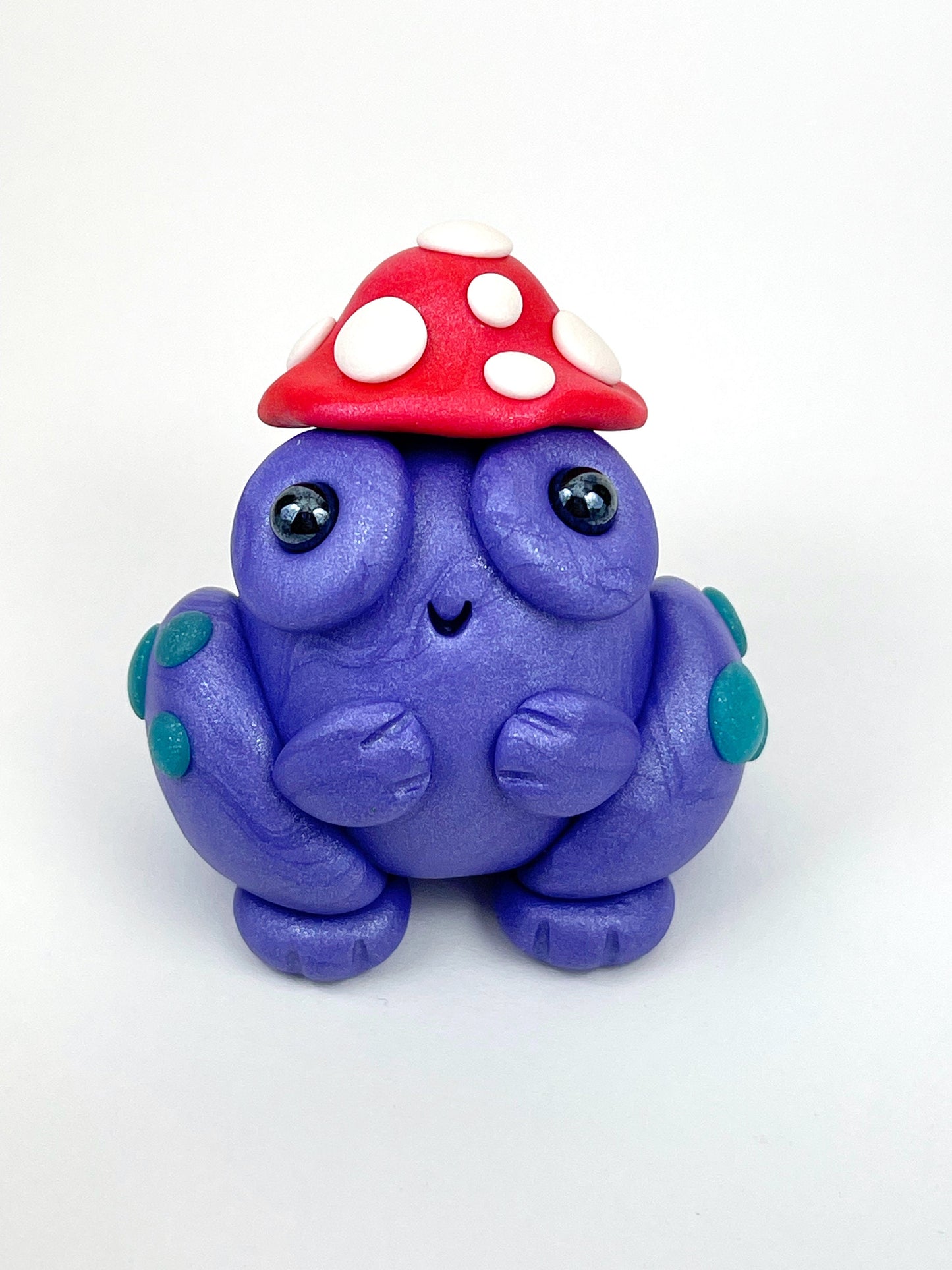 Handmade Mushroom Frog sculpture one of a kind ooak