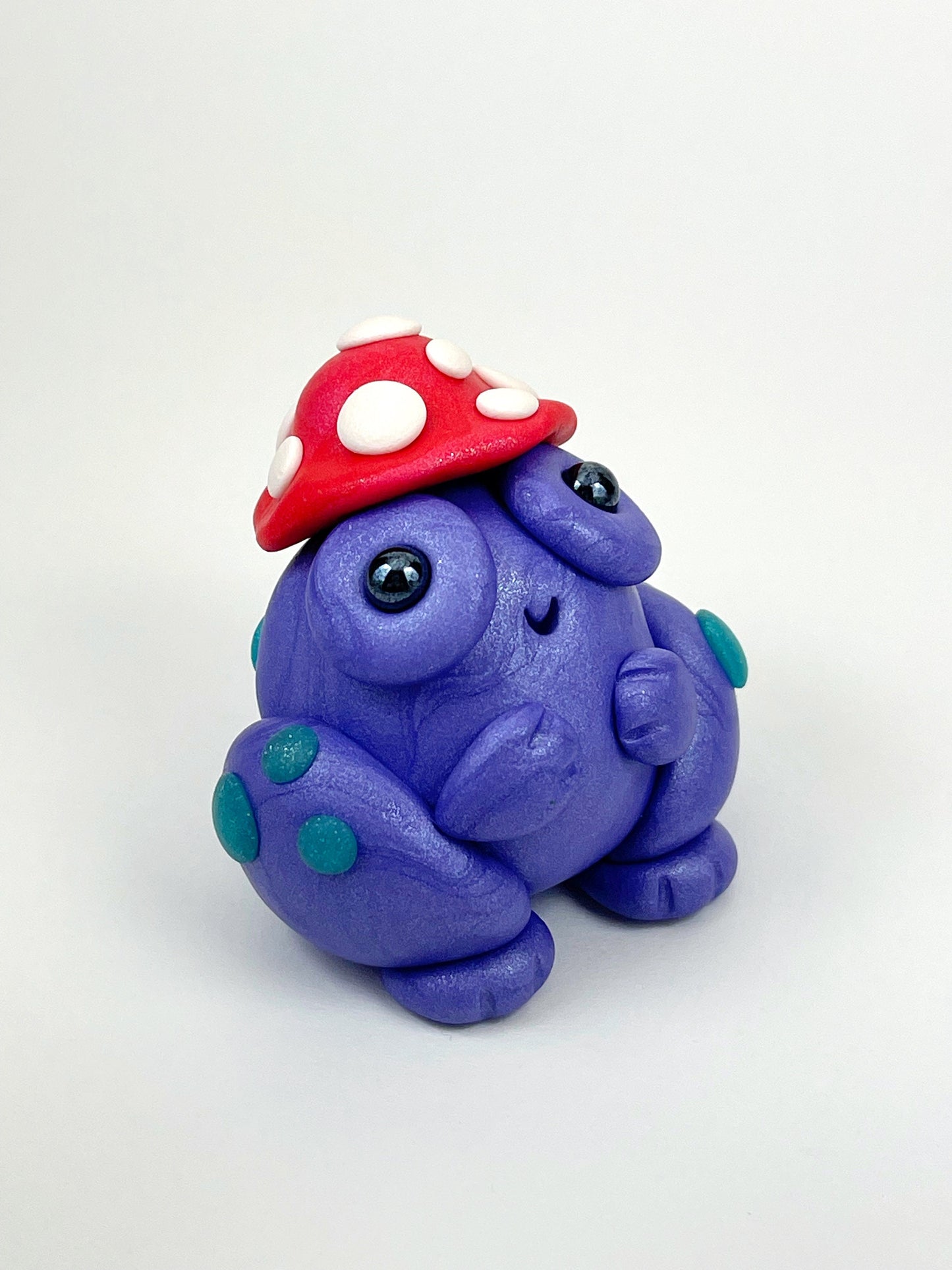Handmade Mushroom Frog sculpture one of a kind ooak
