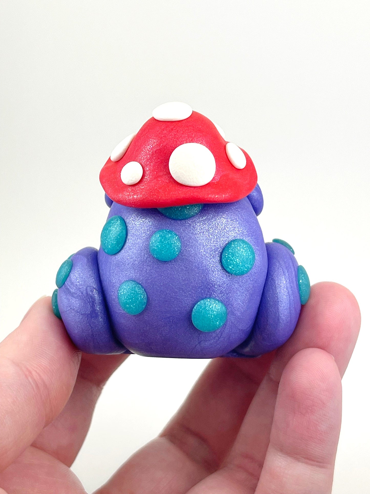 Handmade Mushroom Frog sculpture one of a kind ooak