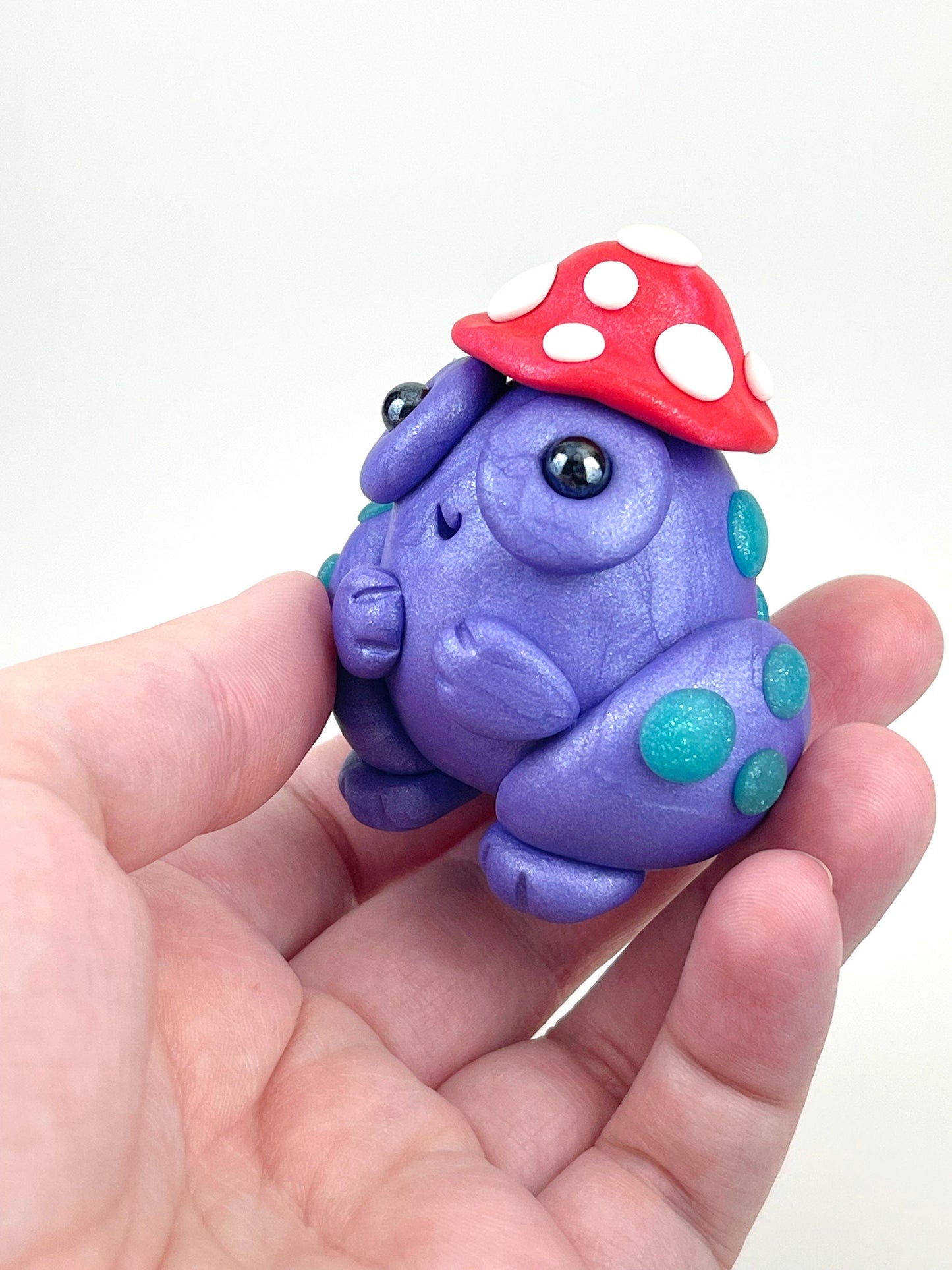 Handmade Mushroom Frog sculpture one of a kind ooak