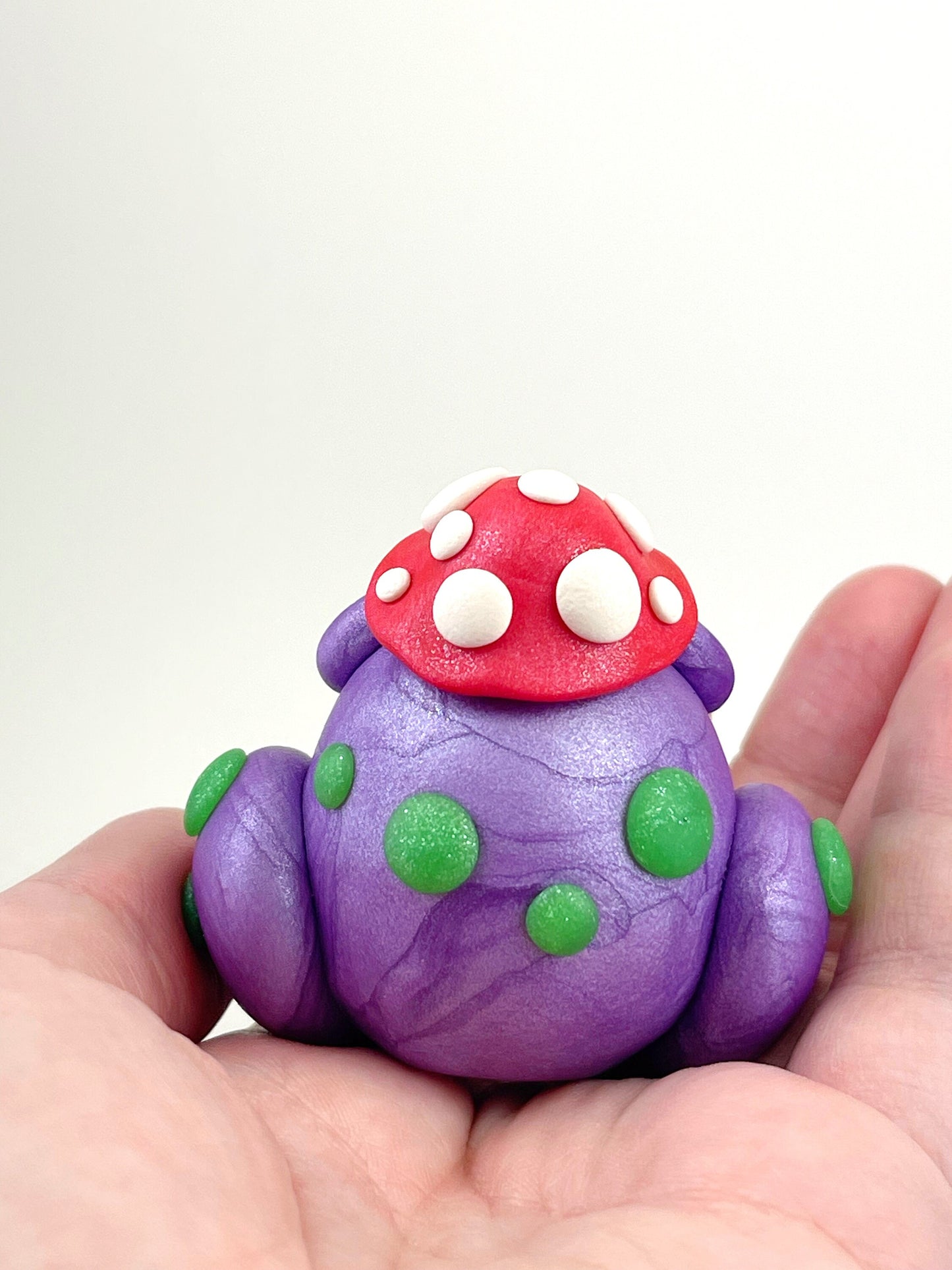 Handmade Mushroom Frog sculpture one of a kind ooak