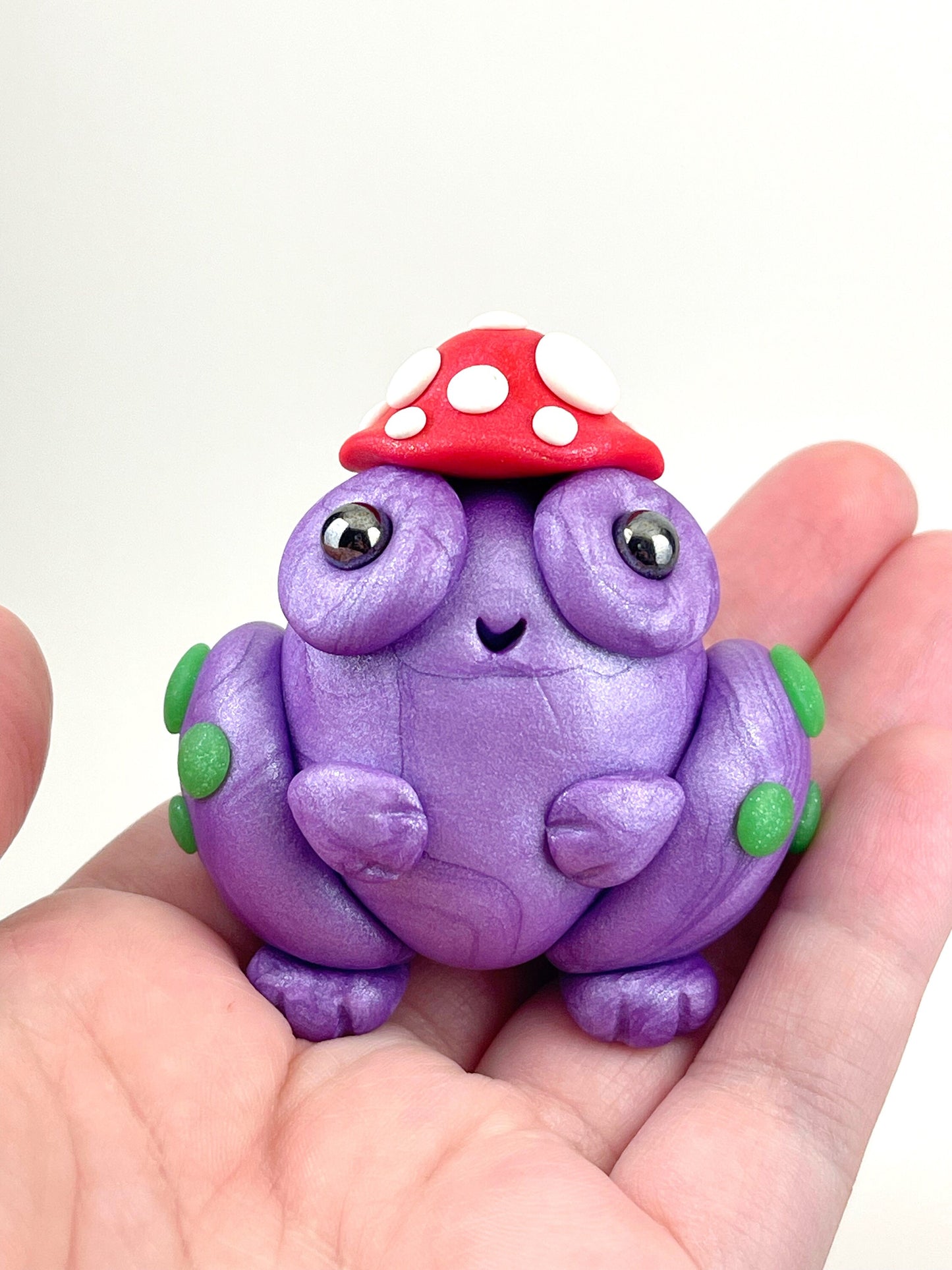 Handmade Mushroom Frog sculpture one of a kind ooak