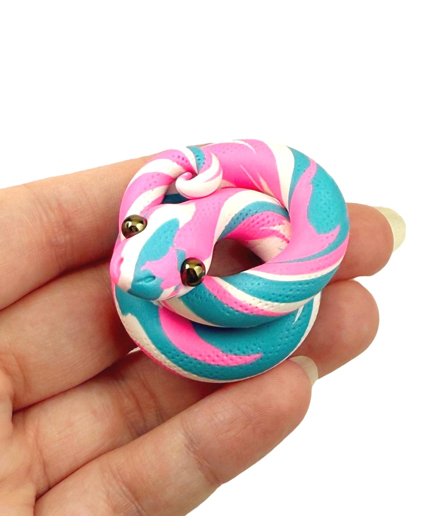 Trans Pride Snake LGBTQIA Flag Handmade Sculpture