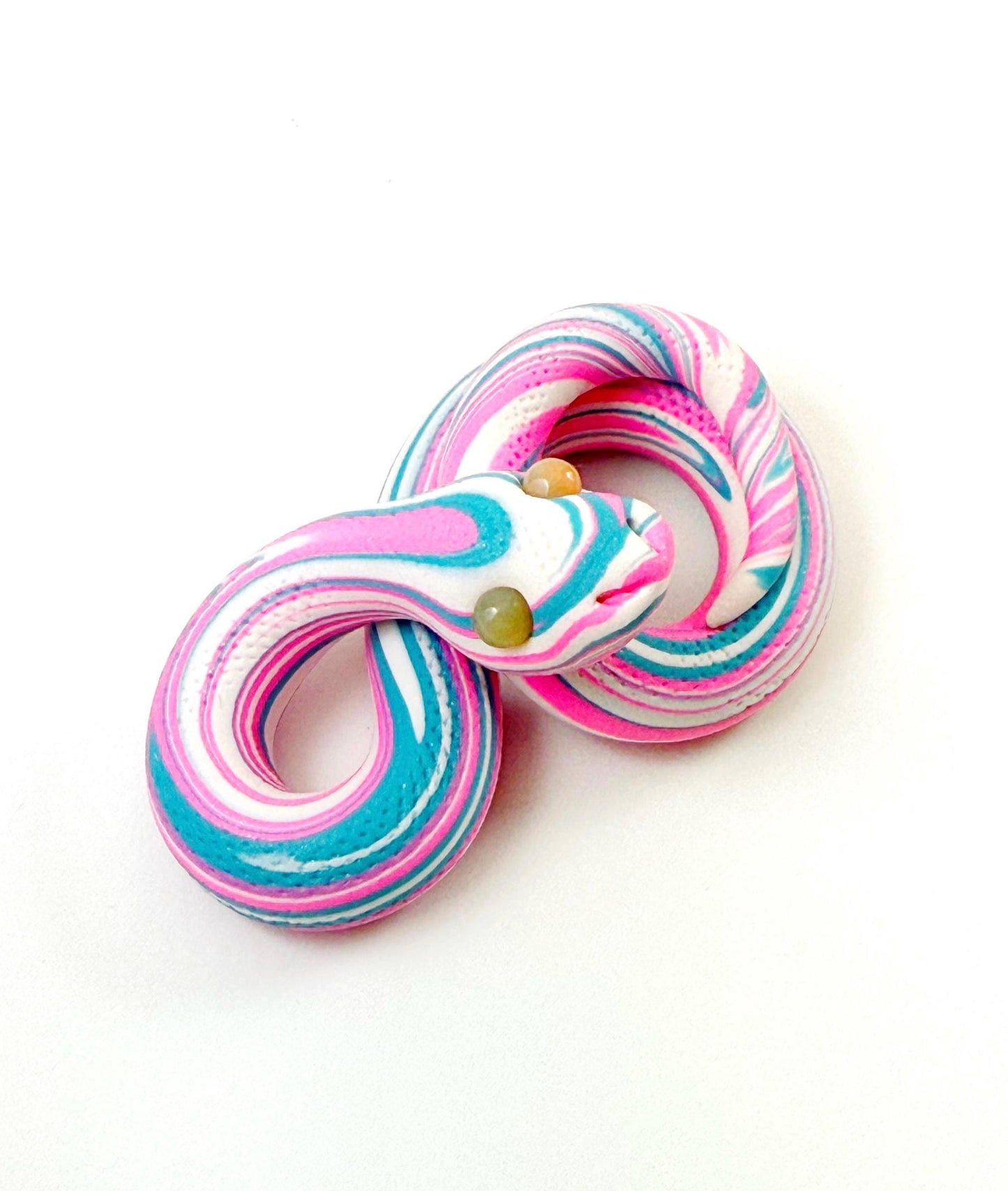Trans Pride Snake LGBTQIA Flag Handmade Sculpture