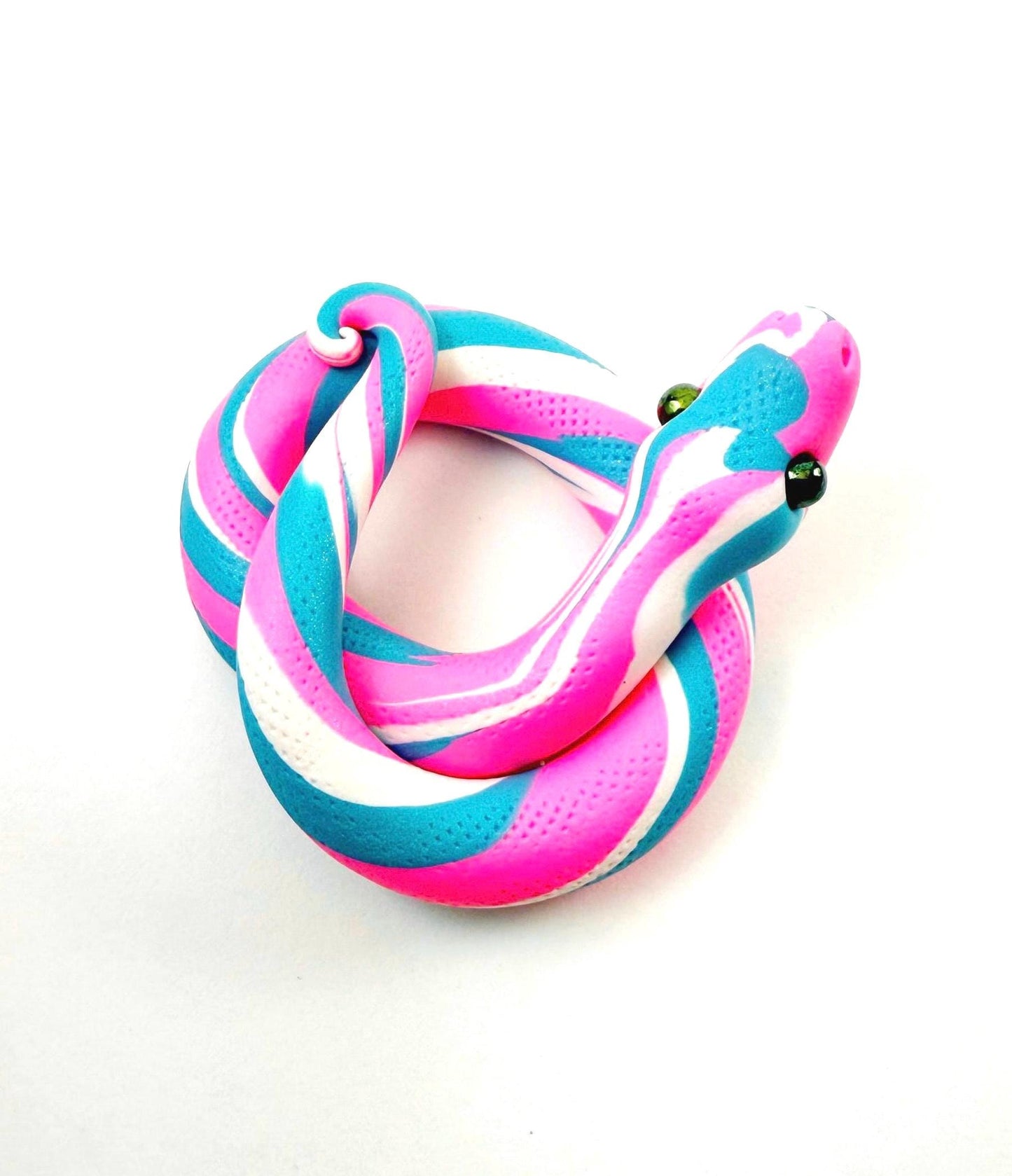 Trans Pride Snake LGBTQIA Flag Handmade Sculpture