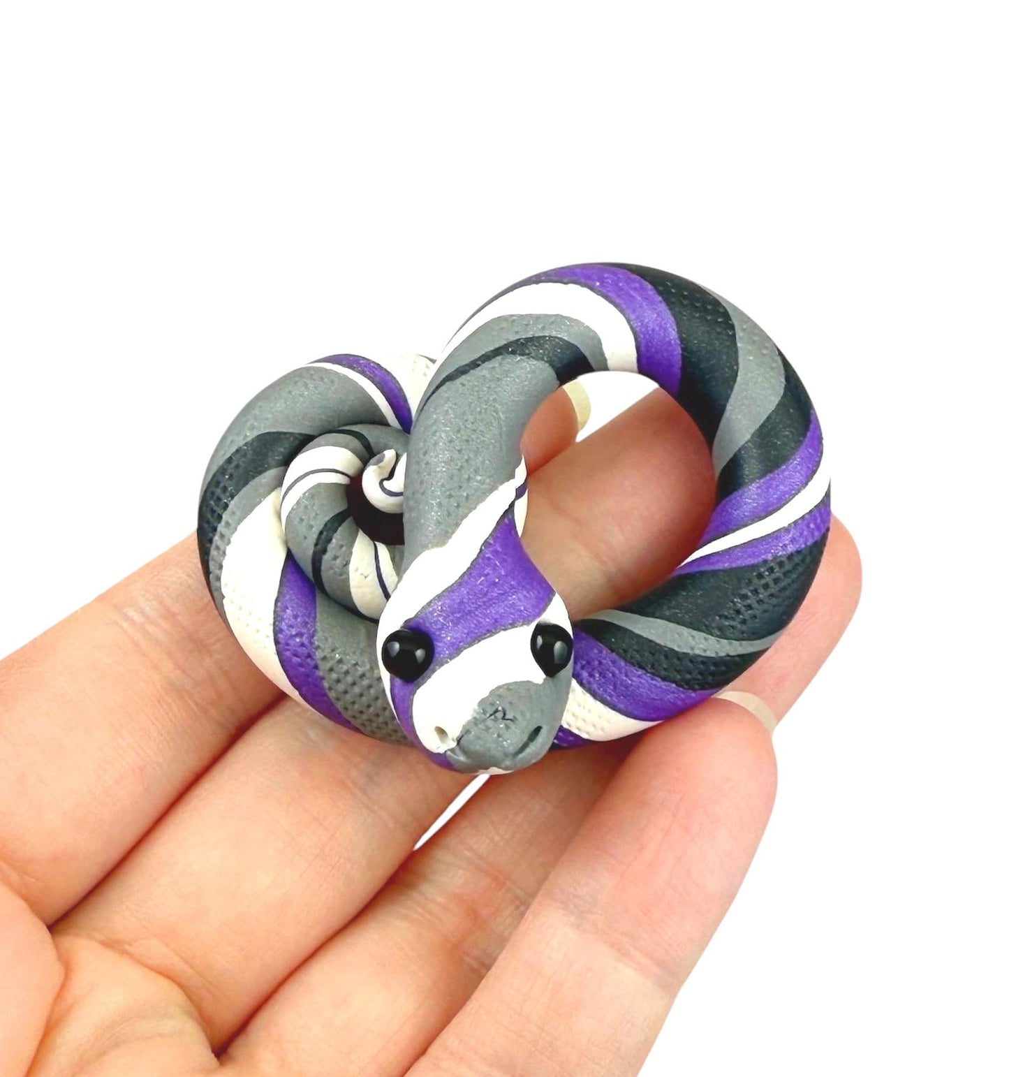 Asexual demisexual Pride Snake LGBTQIA Flag Handmade Sculpture