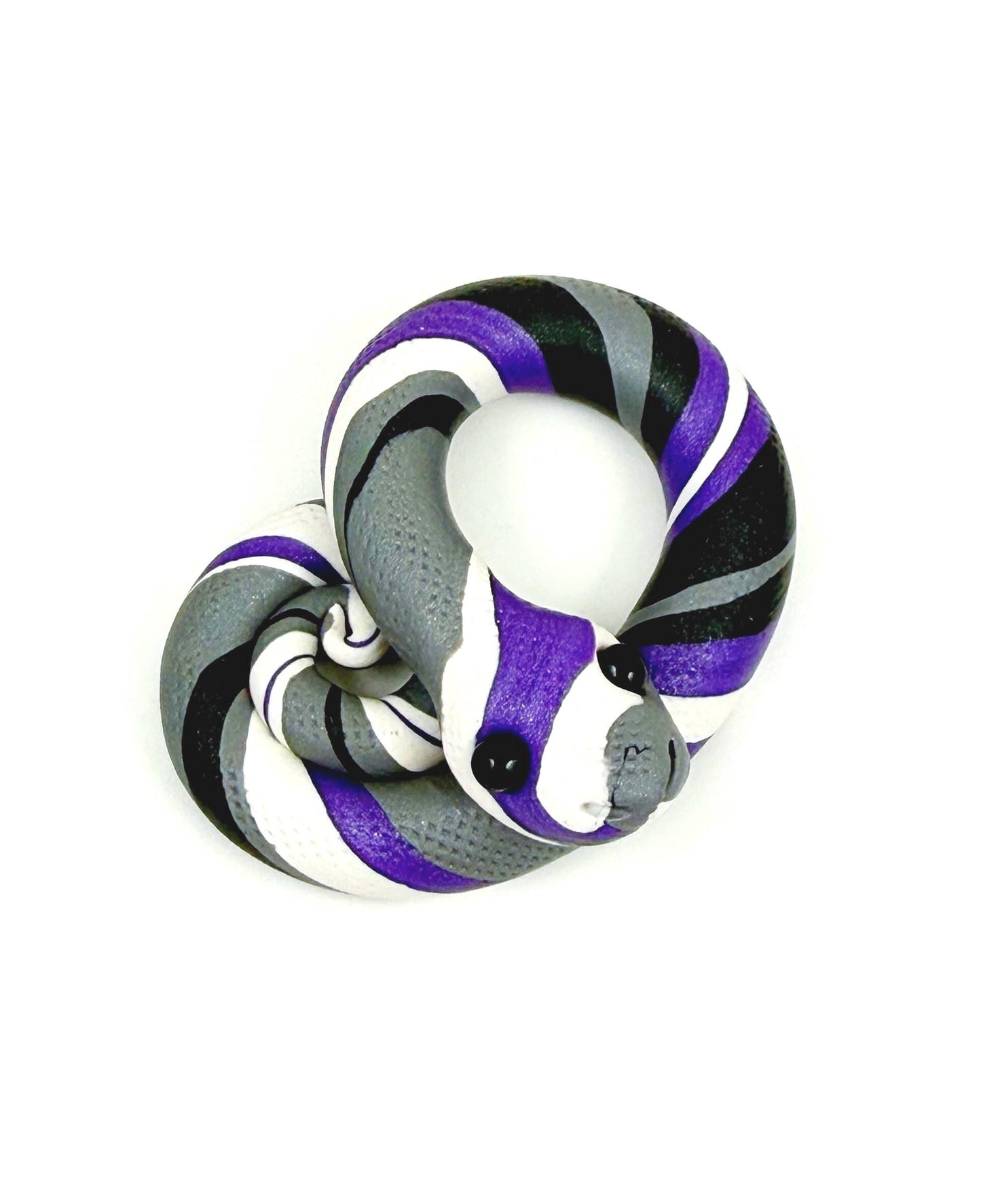 Asexual demisexual Pride Snake LGBTQIA Flag Handmade Sculpture