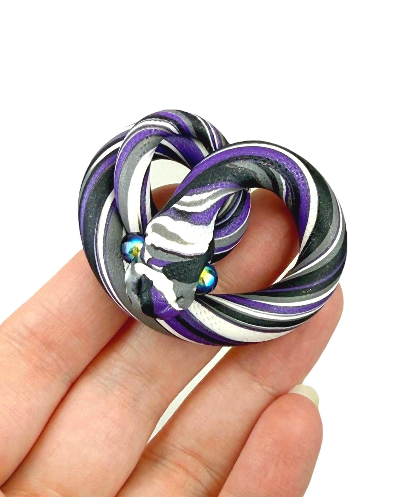 Asexual demisexual Pride Snake LGBTQIA Flag Handmade Sculpture