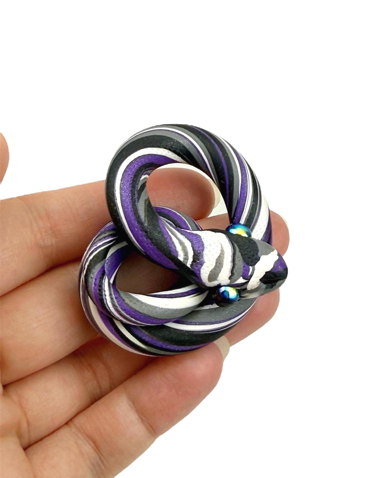 Asexual demisexual Pride Snake LGBTQIA Flag Handmade Sculpture