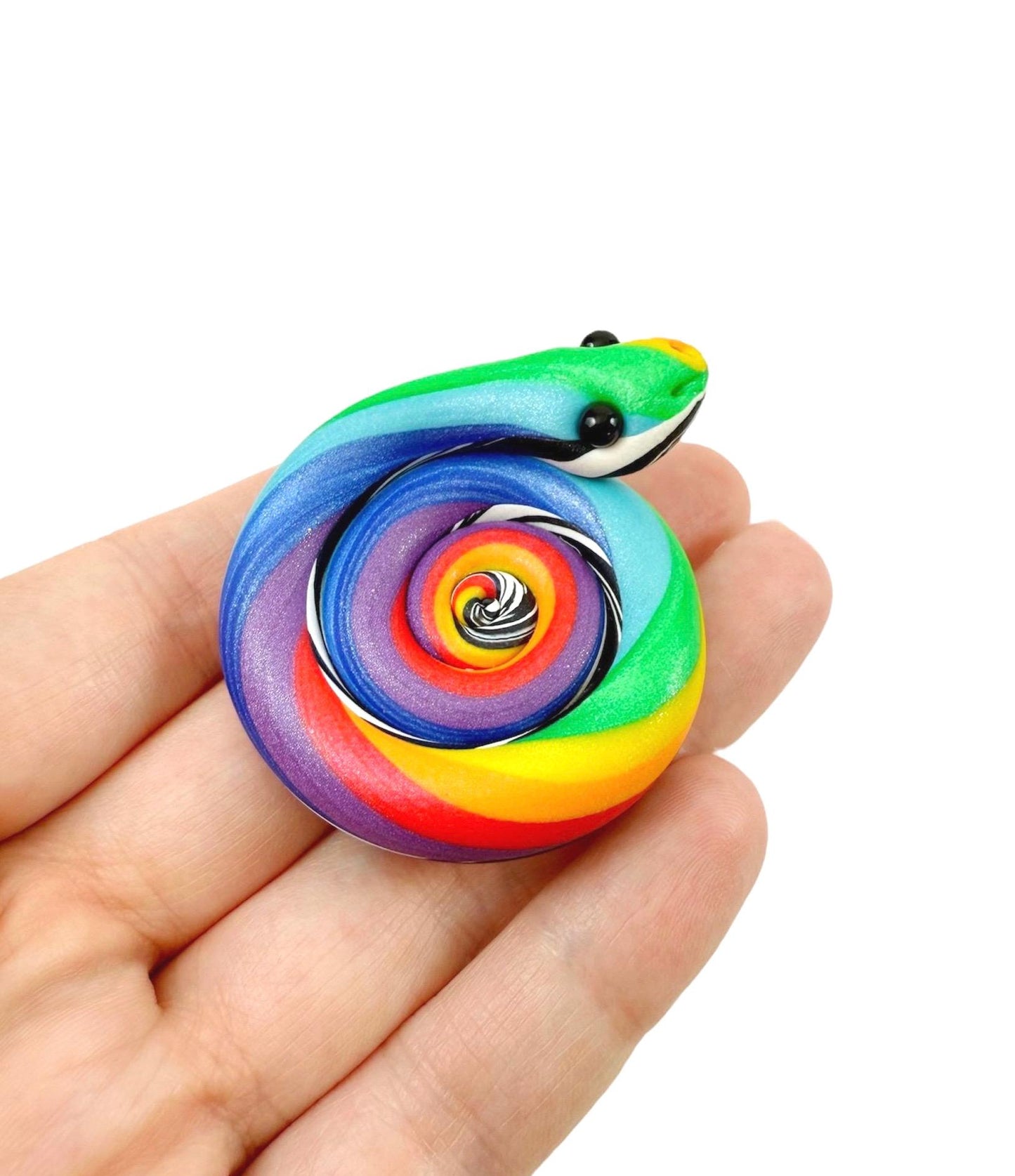 Pride Snake LGBTQIA Flag Handmade Sculpture with key