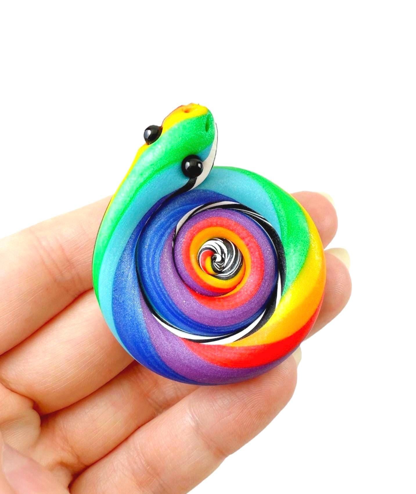 Pride Snake LGBTQIA Flag Handmade Sculpture with key