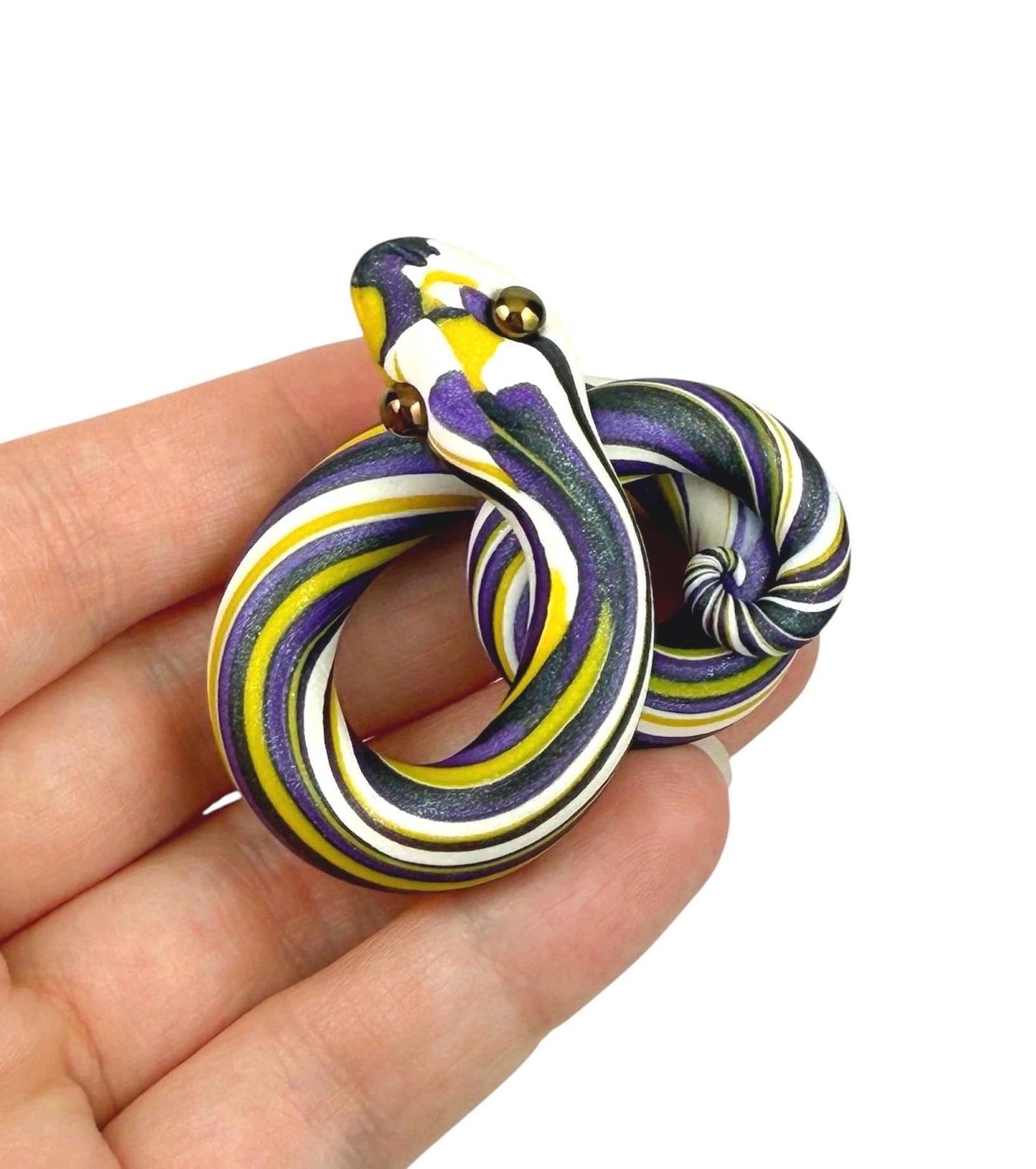 Non Binary Pride Snake LGBTQIA Flag Handmade Sculpture