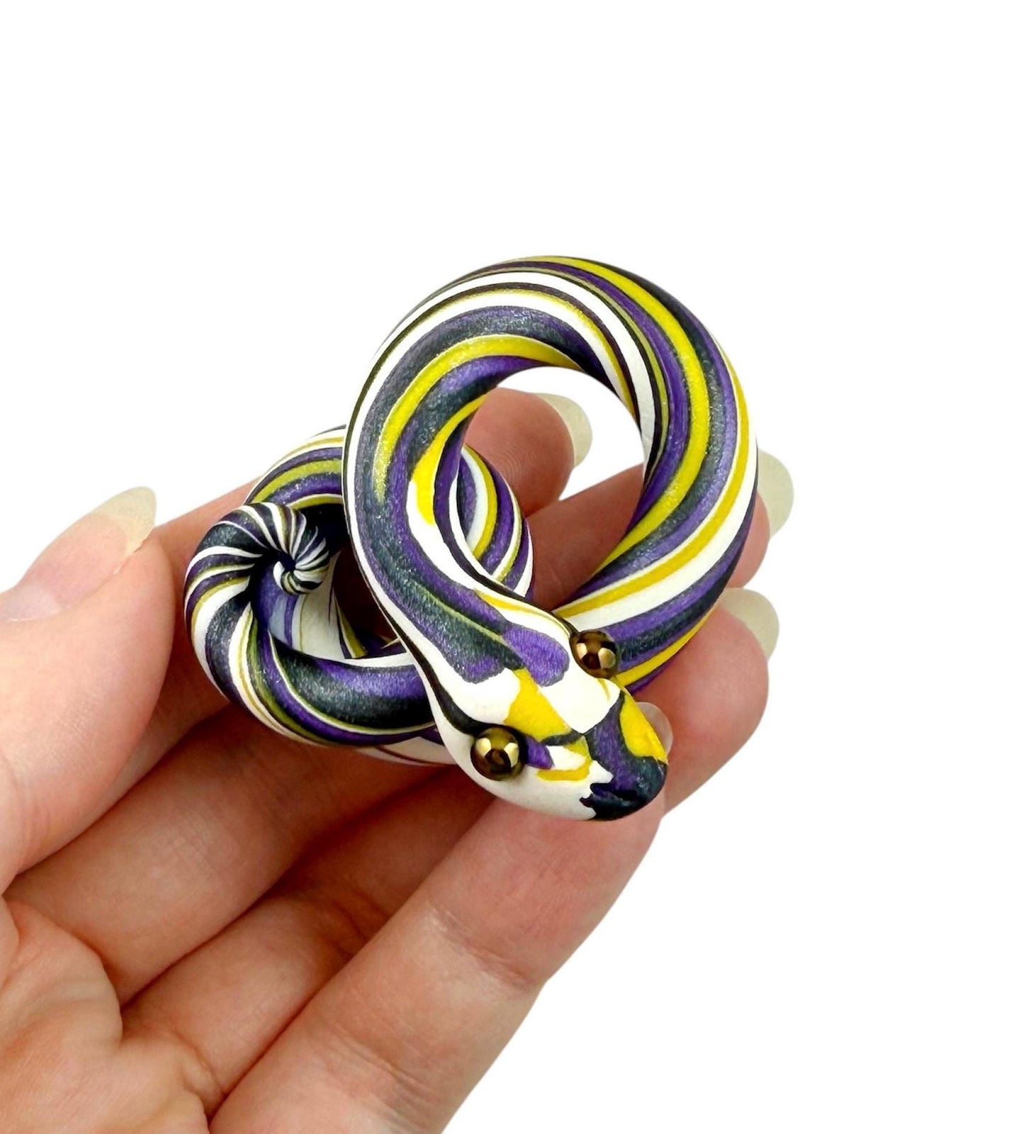 Non Binary Pride Snake LGBTQIA Flag Handmade Sculpture