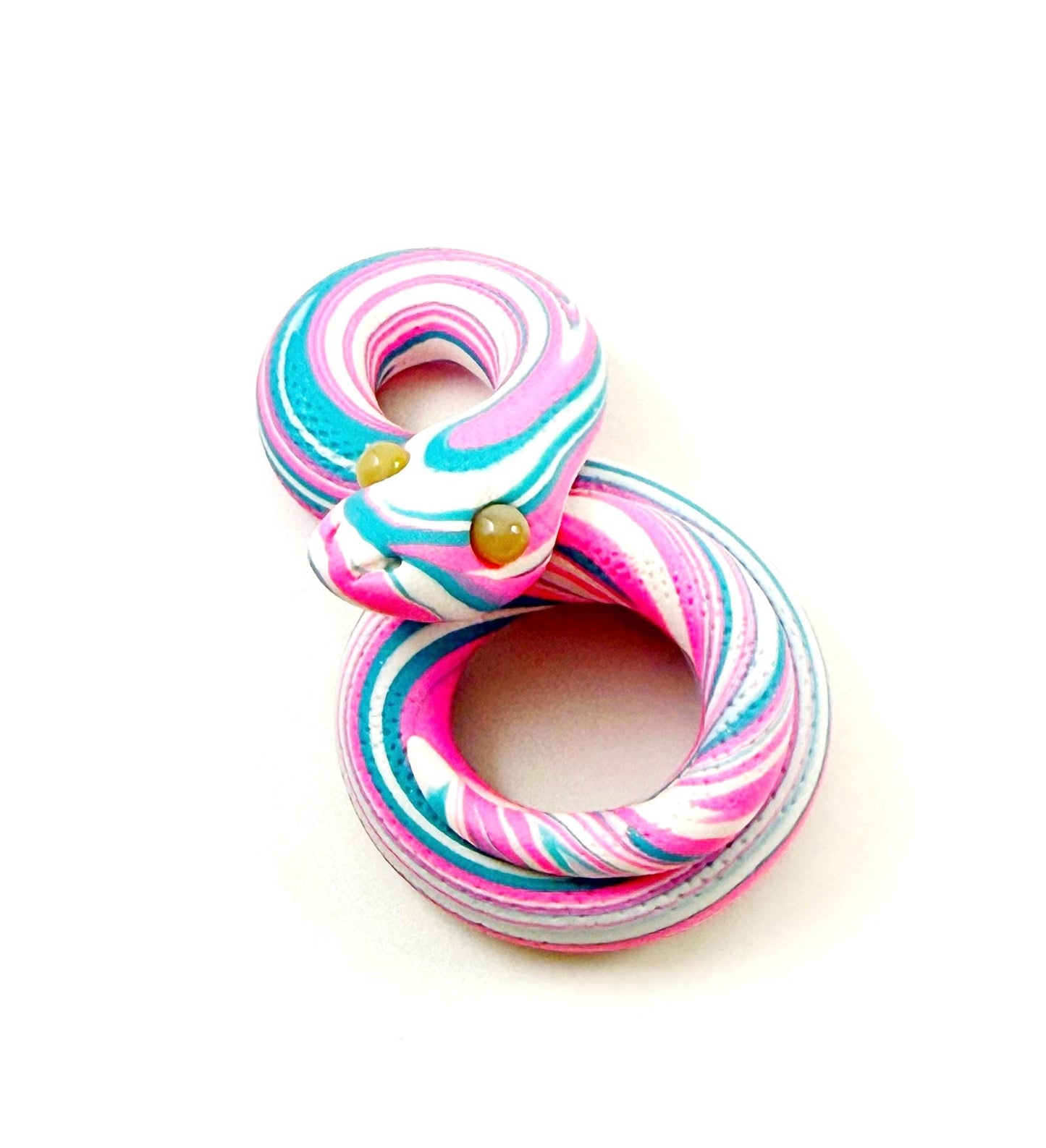 Trans Pride Snake LGBTQIA Flag Handmade Sculpture