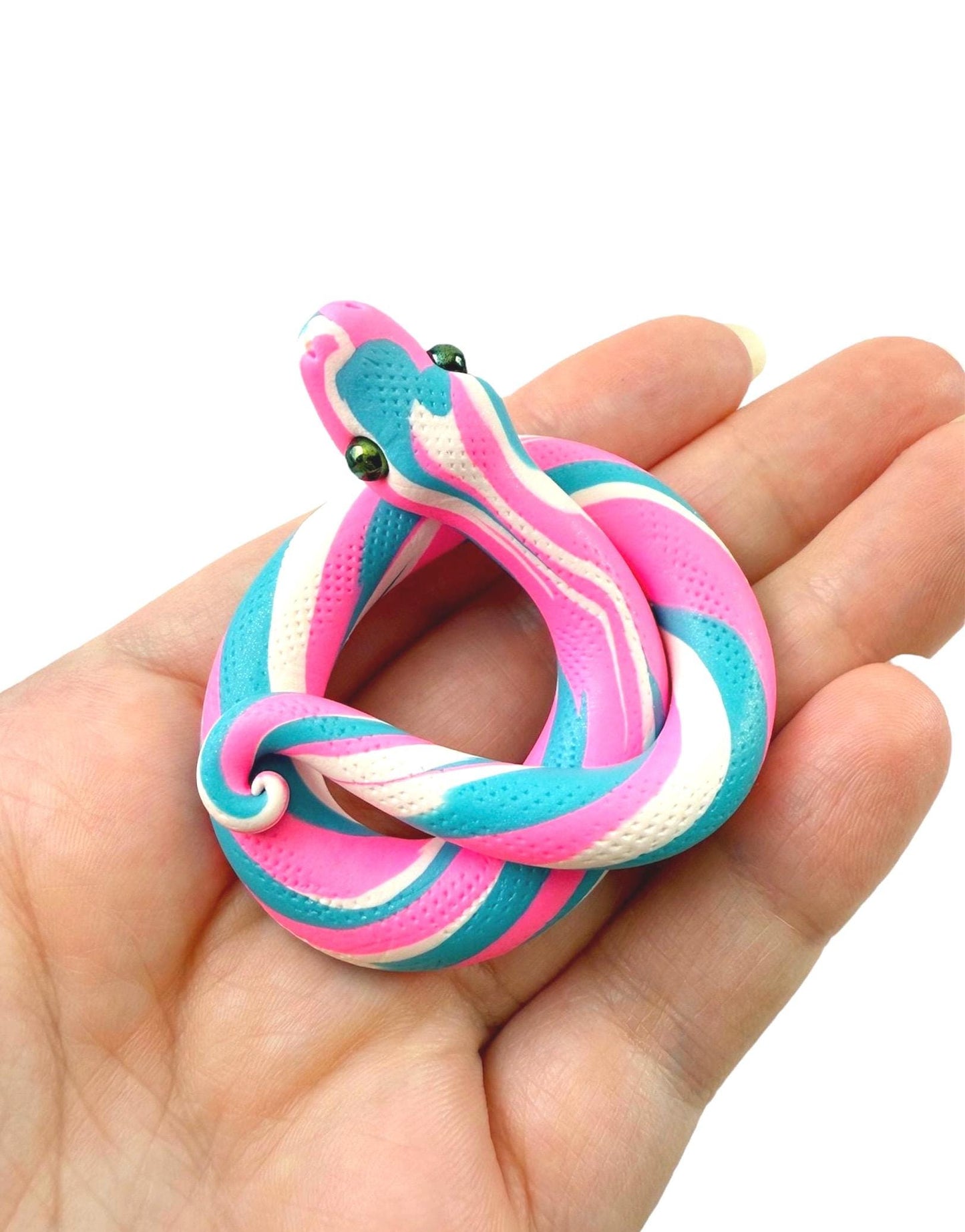 Trans Pride Snake LGBTQIA Flag Handmade Sculpture