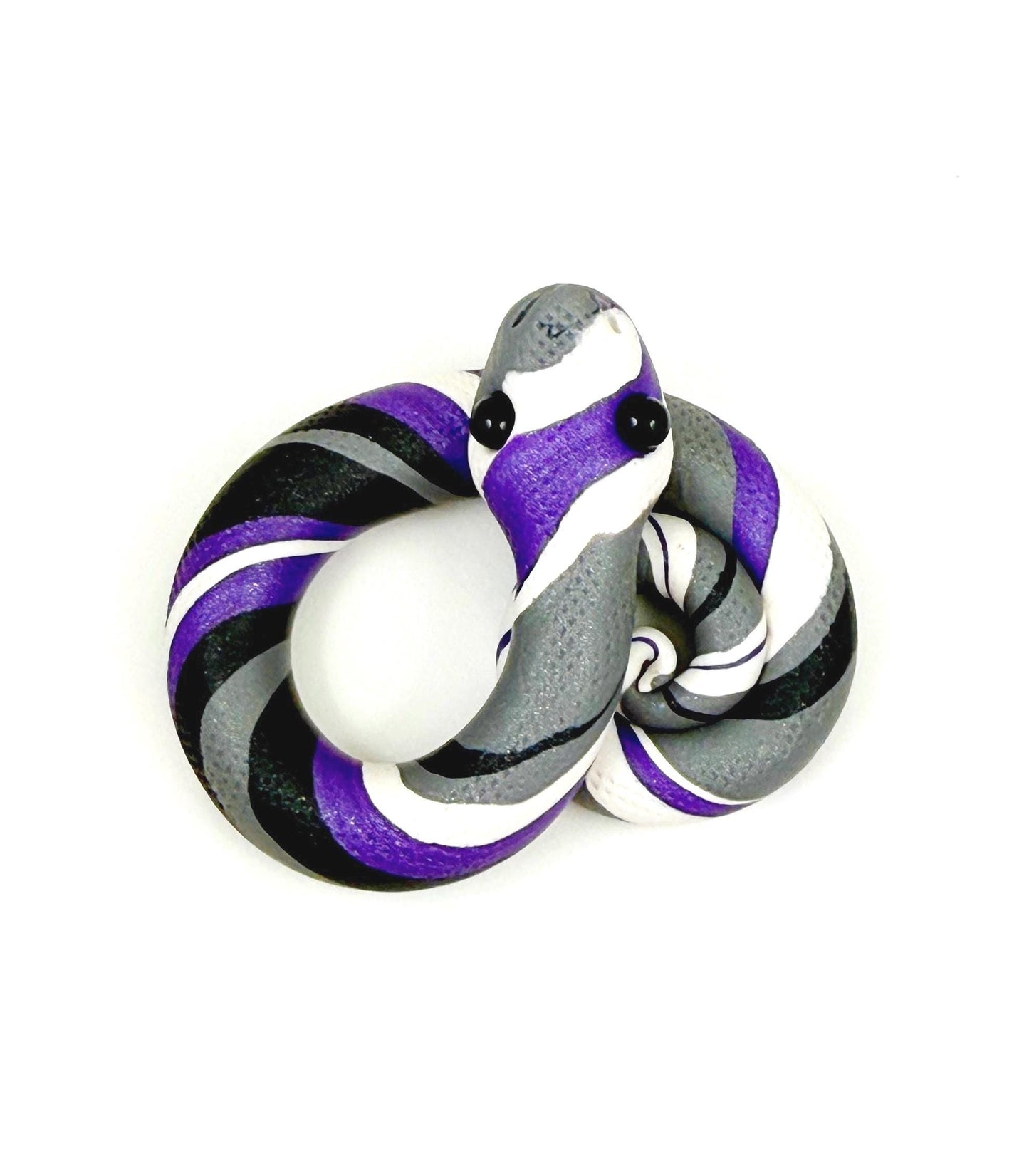 Asexual demisexual Pride Snake LGBTQIA Flag Handmade Sculpture