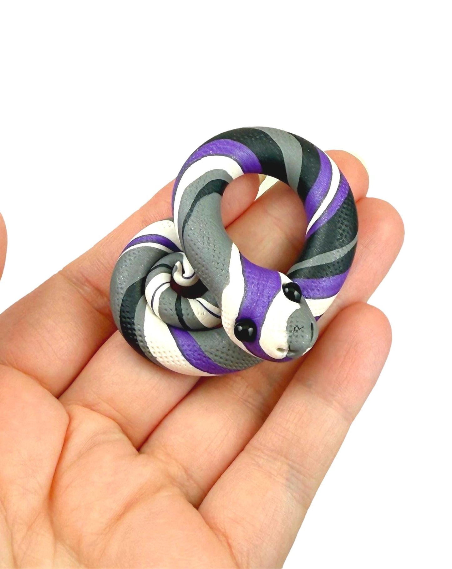 Asexual demisexual Pride Snake LGBTQIA Flag Handmade Sculpture