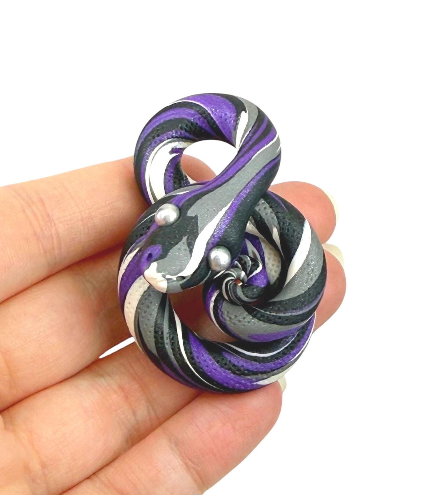 Asexual demisexual Pride Snake LGBTQIA Flag Handmade Sculpture