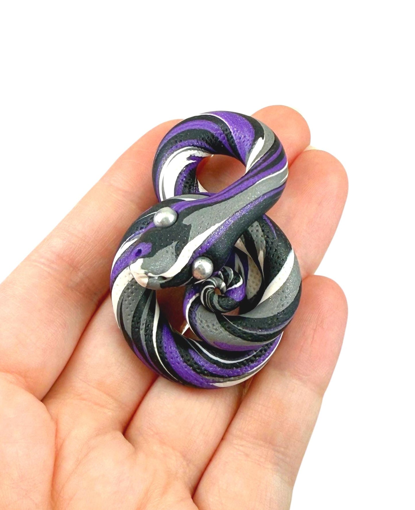 Asexual demisexual Pride Snake LGBTQIA Flag Handmade Sculpture
