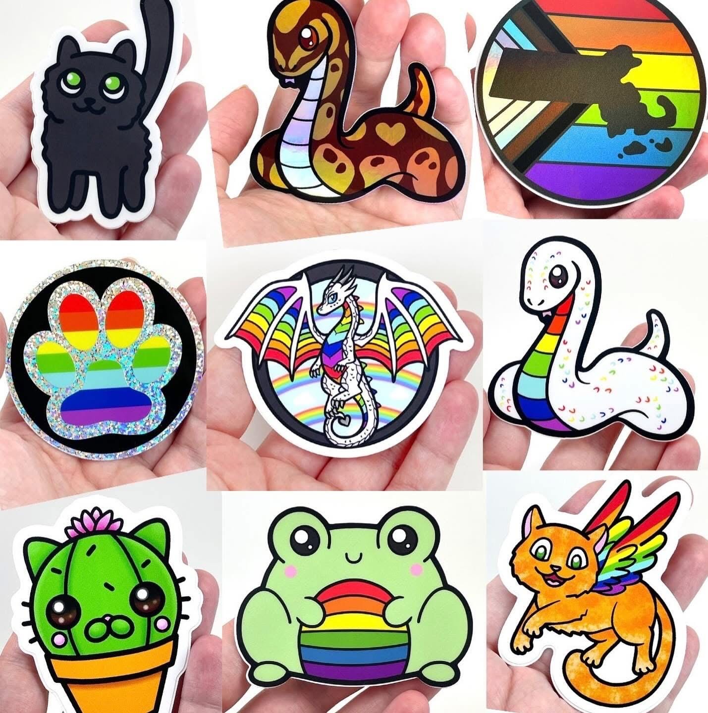 Pride-imals Deer Furry Lgbtqia Pride Sticker 3 inch