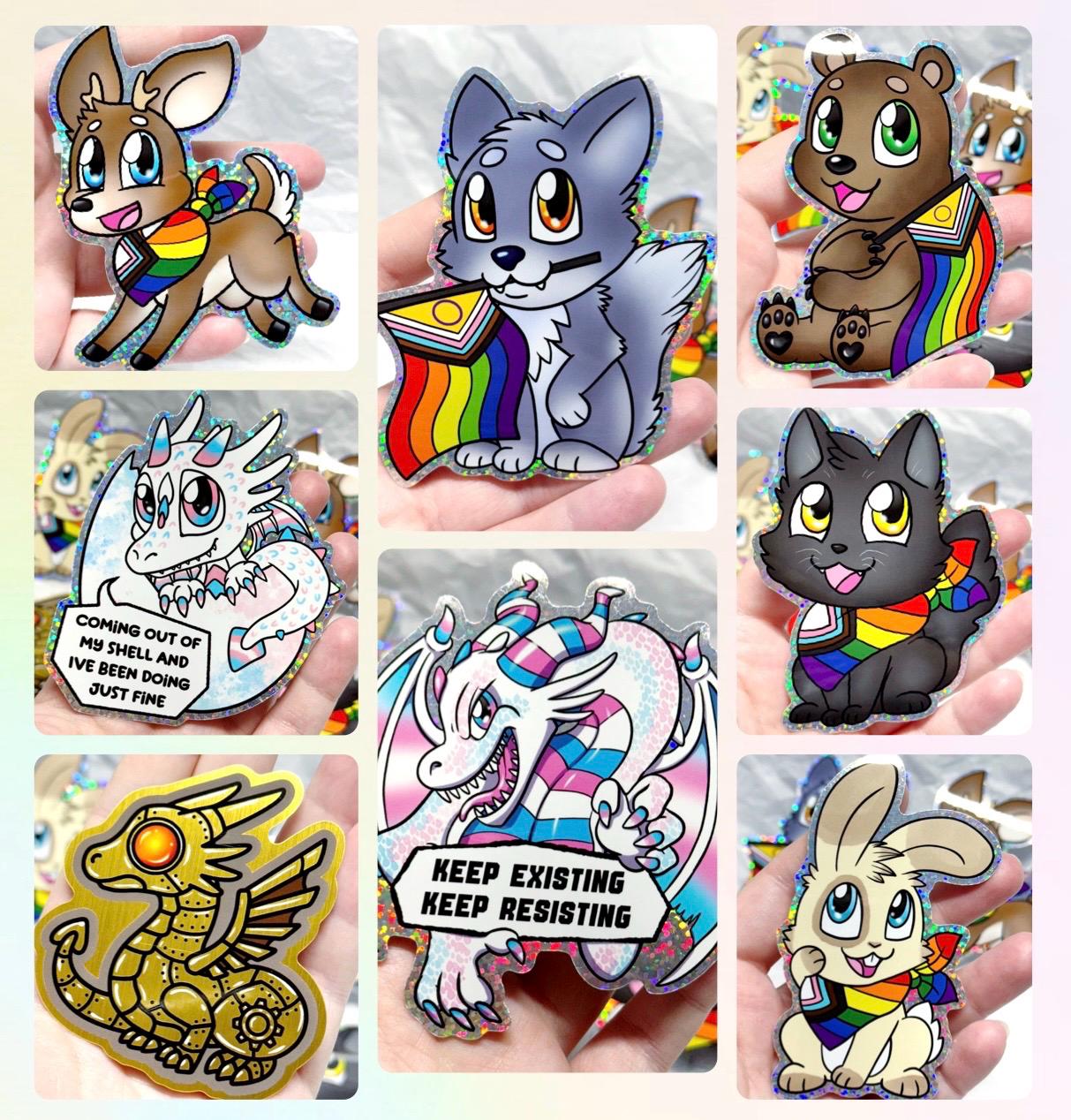 Pride-imals Deer Furry Lgbtqia Pride Sticker 3 inch
