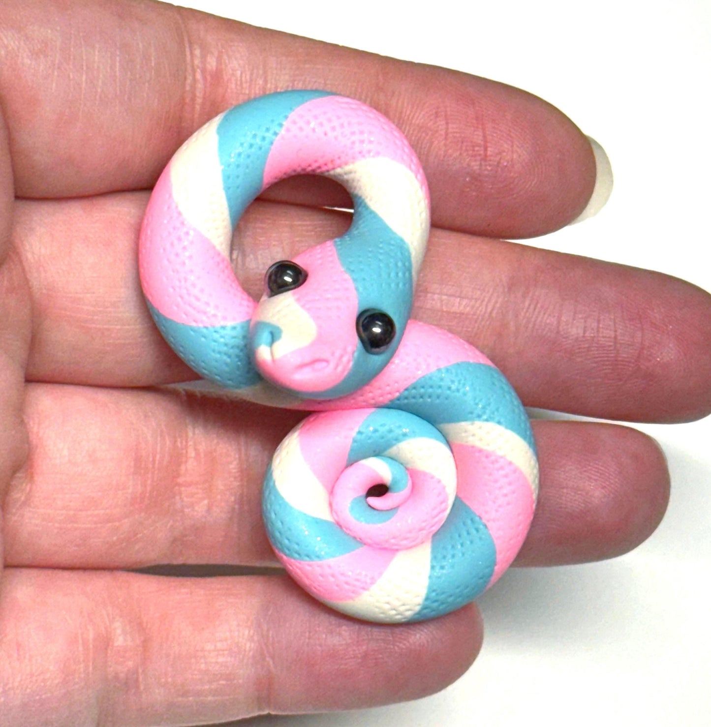 Trans Pride Snake LGBTQIA Flag Handmade Sculpture
