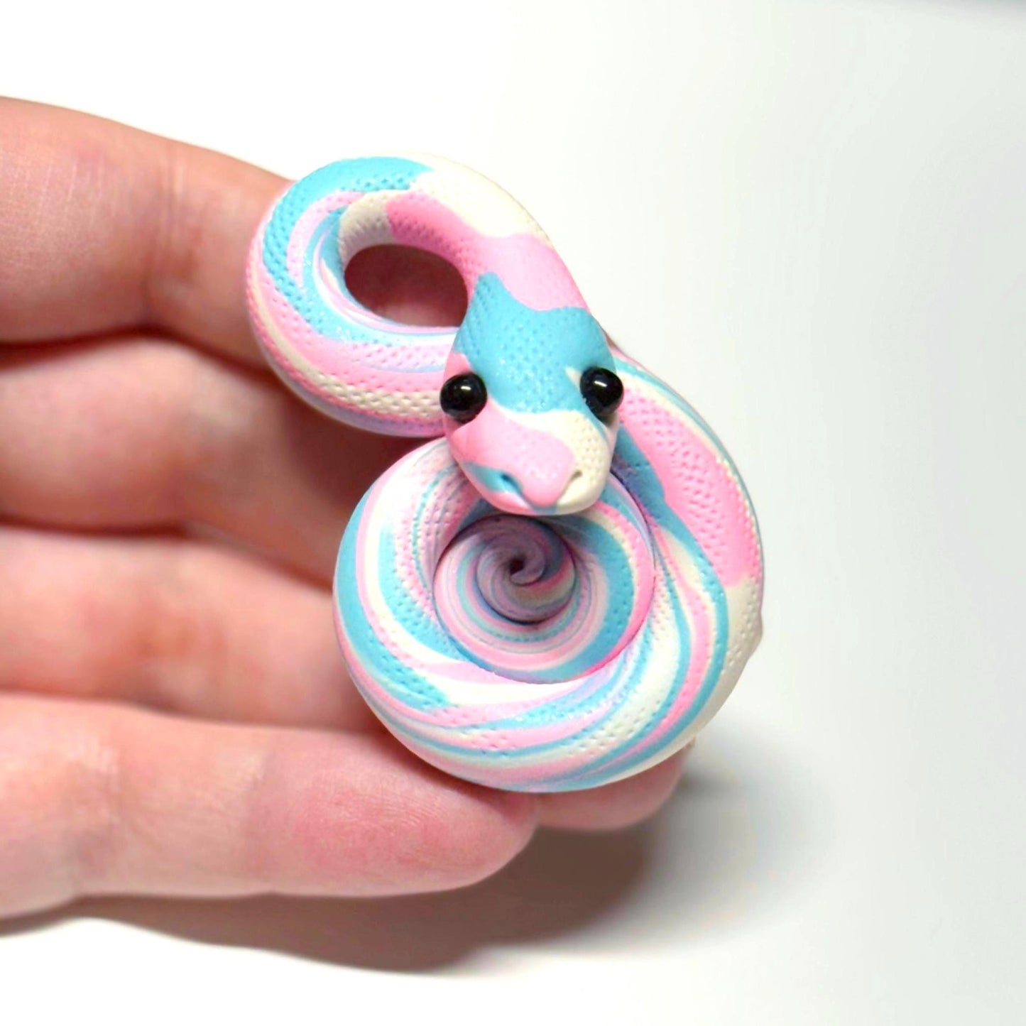 Trans Pride Snake LGBTQIA Flag Handmade Sculpture