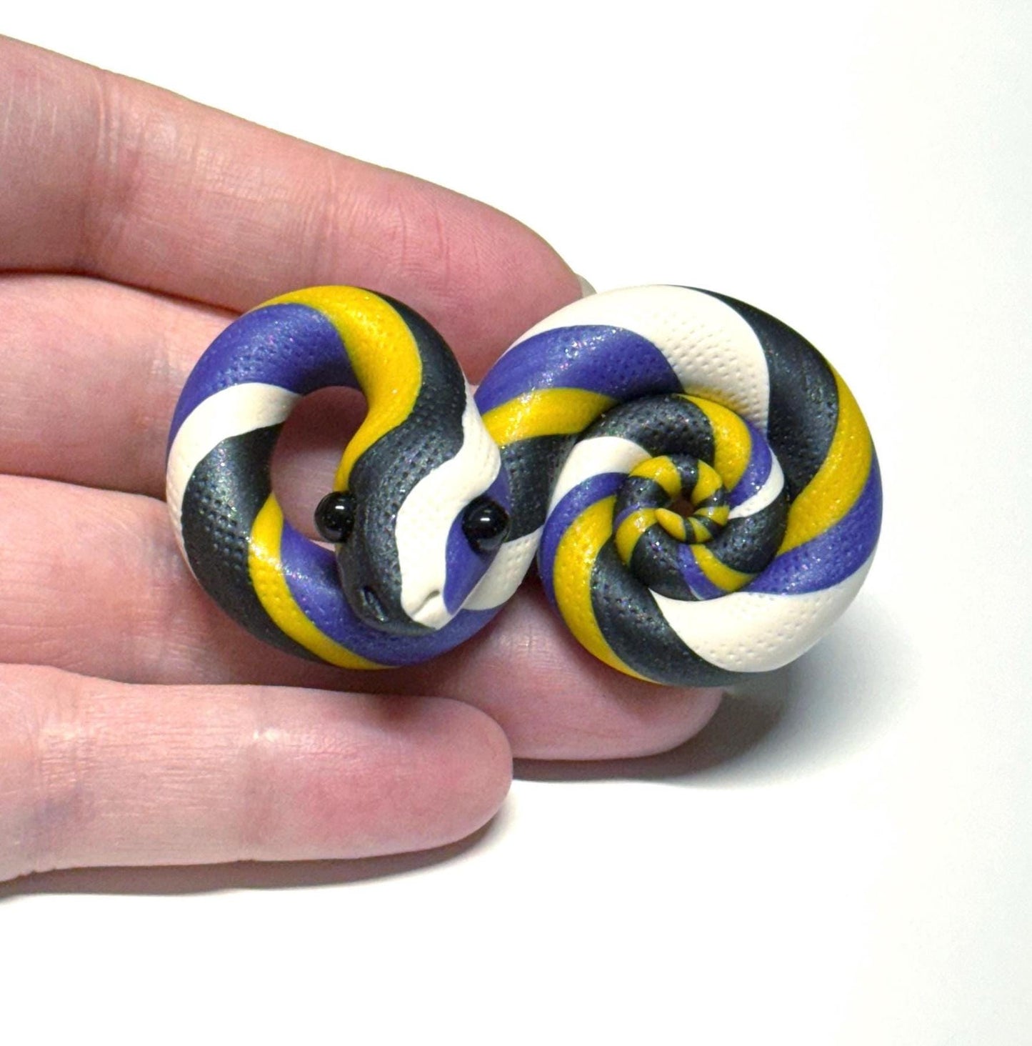 Pride Snakes Nonbinary Enby LGBTQIA Flag Handmade Sculpture Choose your favorite option