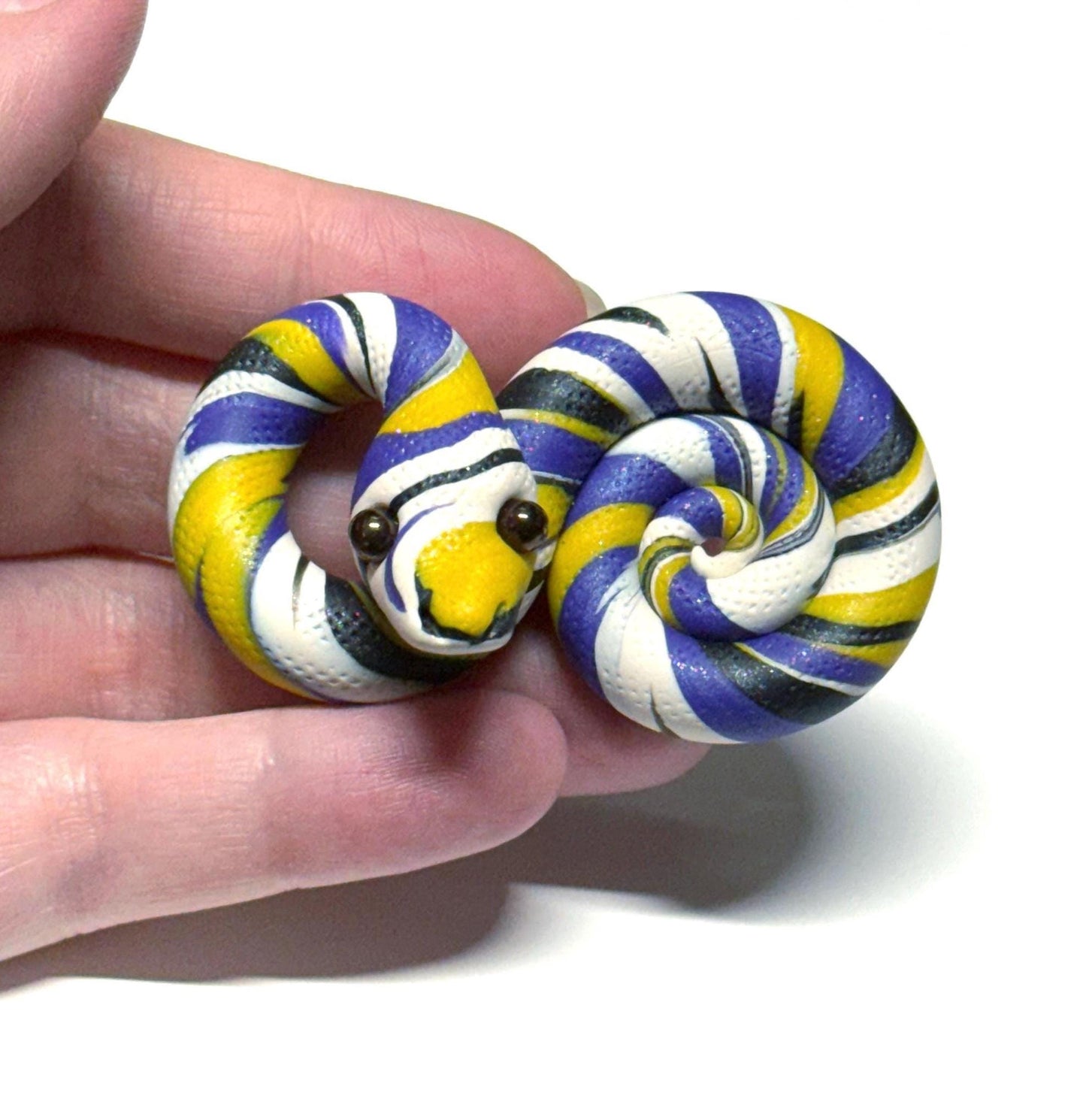 Pride Snakes Nonbinary Enby LGBTQIA Flag Handmade Sculpture Choose your favorite option