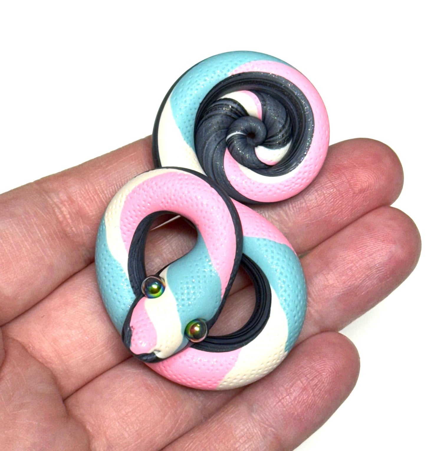 Galaxy Trans Pride Snake LGBTQIA Flag Handmade Sculpture Choose your favorite